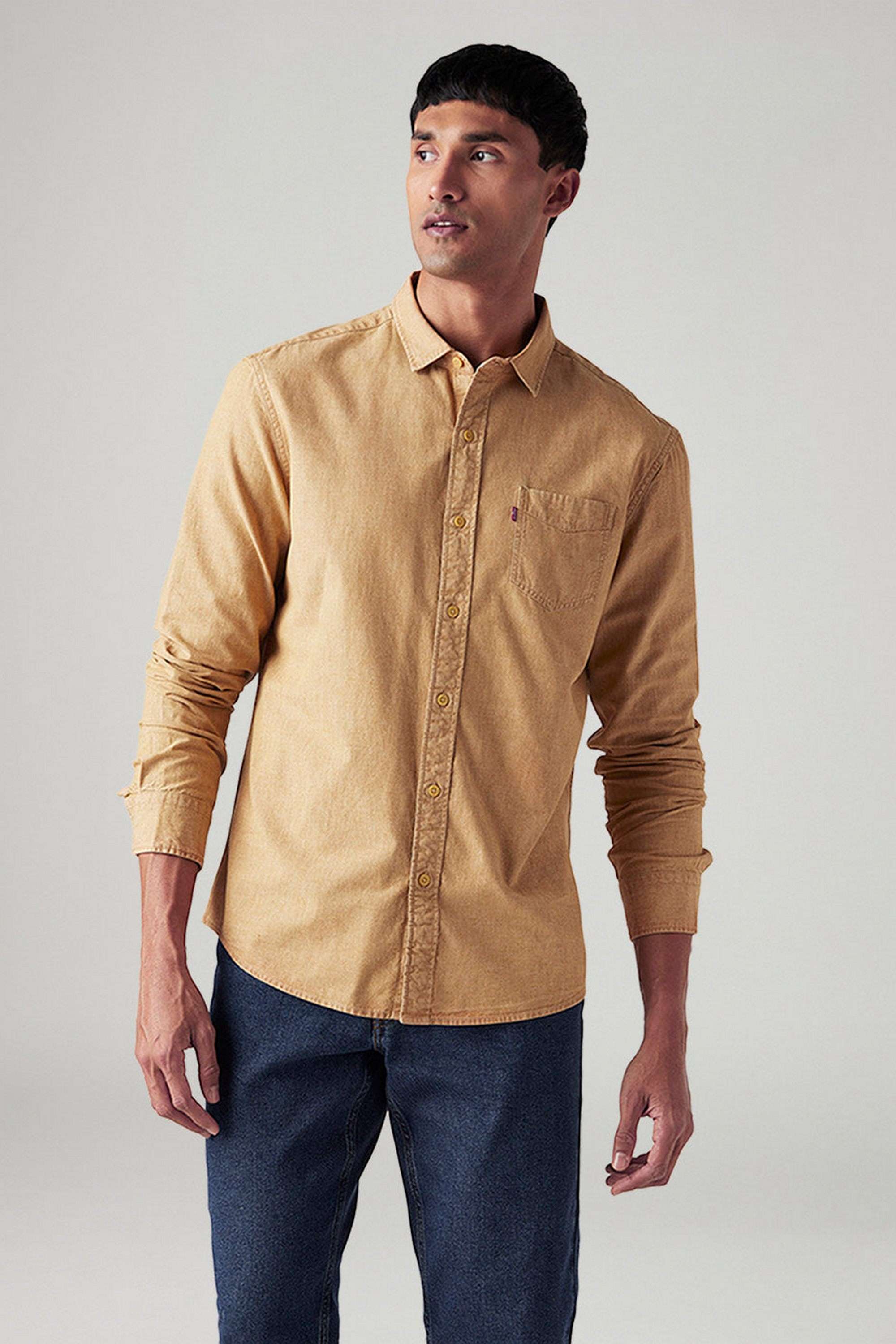 Solid-Cotton-Slim-Fit-Men-s-Casual-Wear-Shirt
