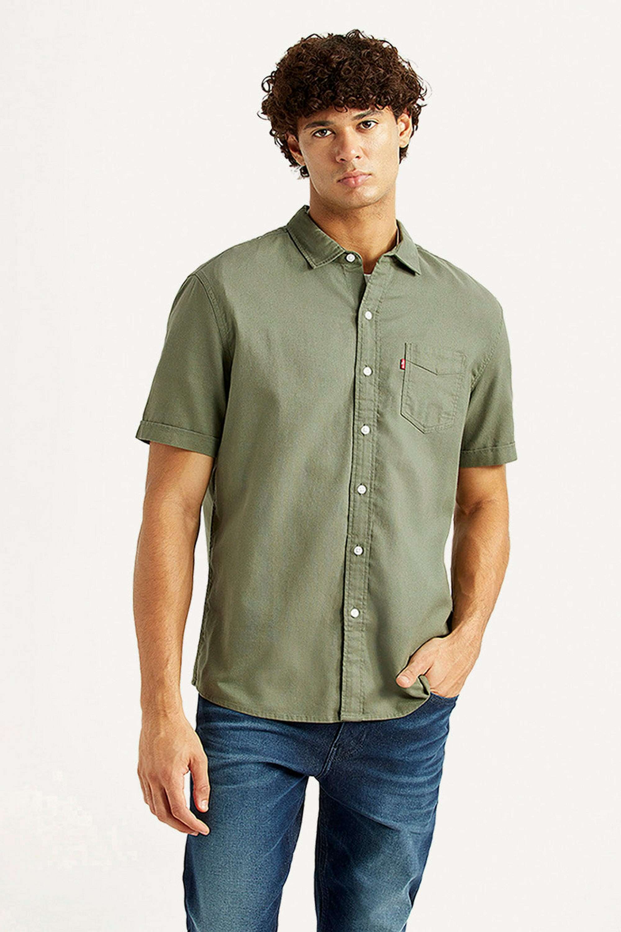 Solid-Cotton-Slim-Fit-Men-s-Casual-Wear-Shirt