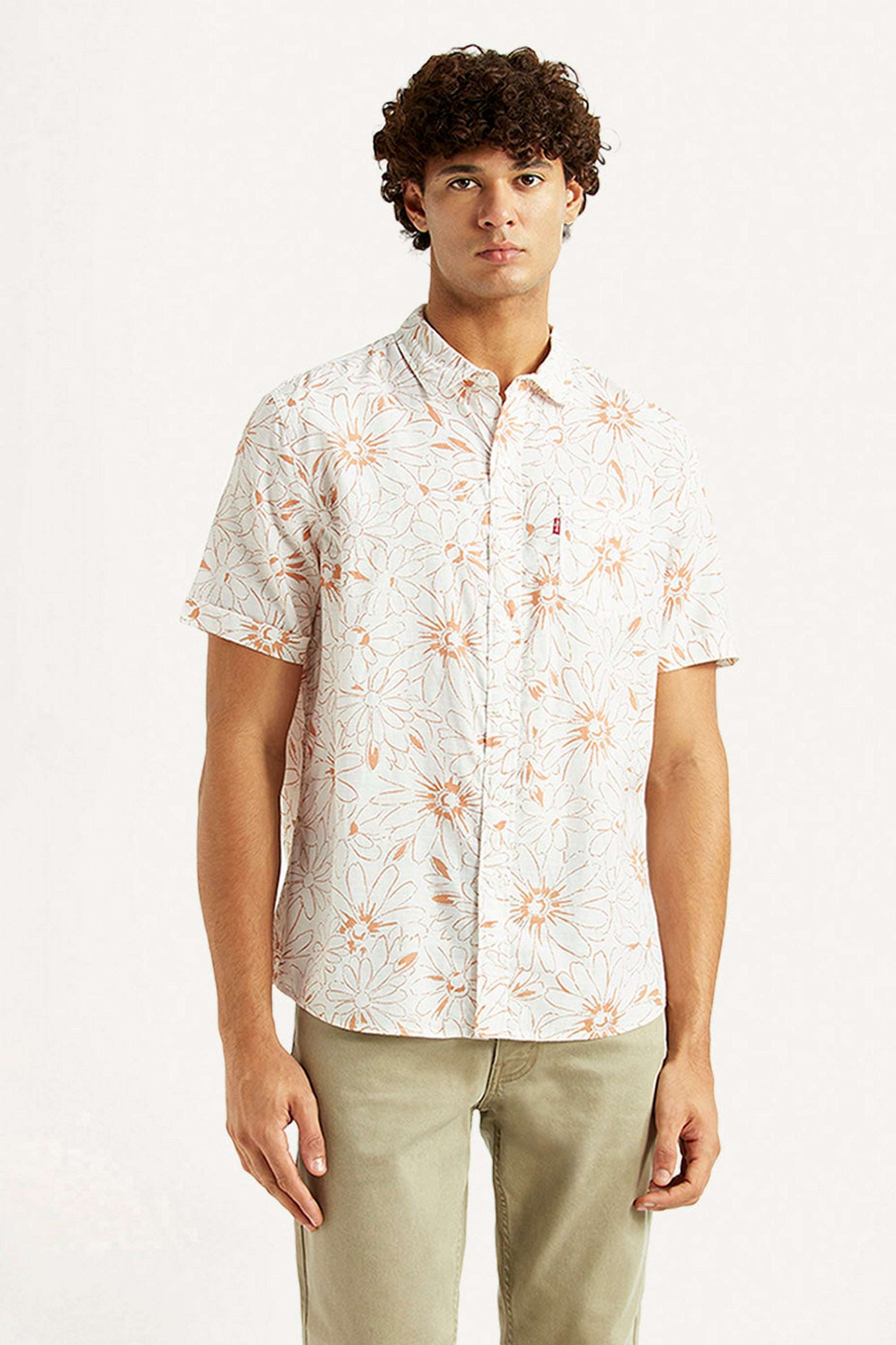 Floral-Cotton-Slim-Fit-Men-s-Casual-Wear-Shirt