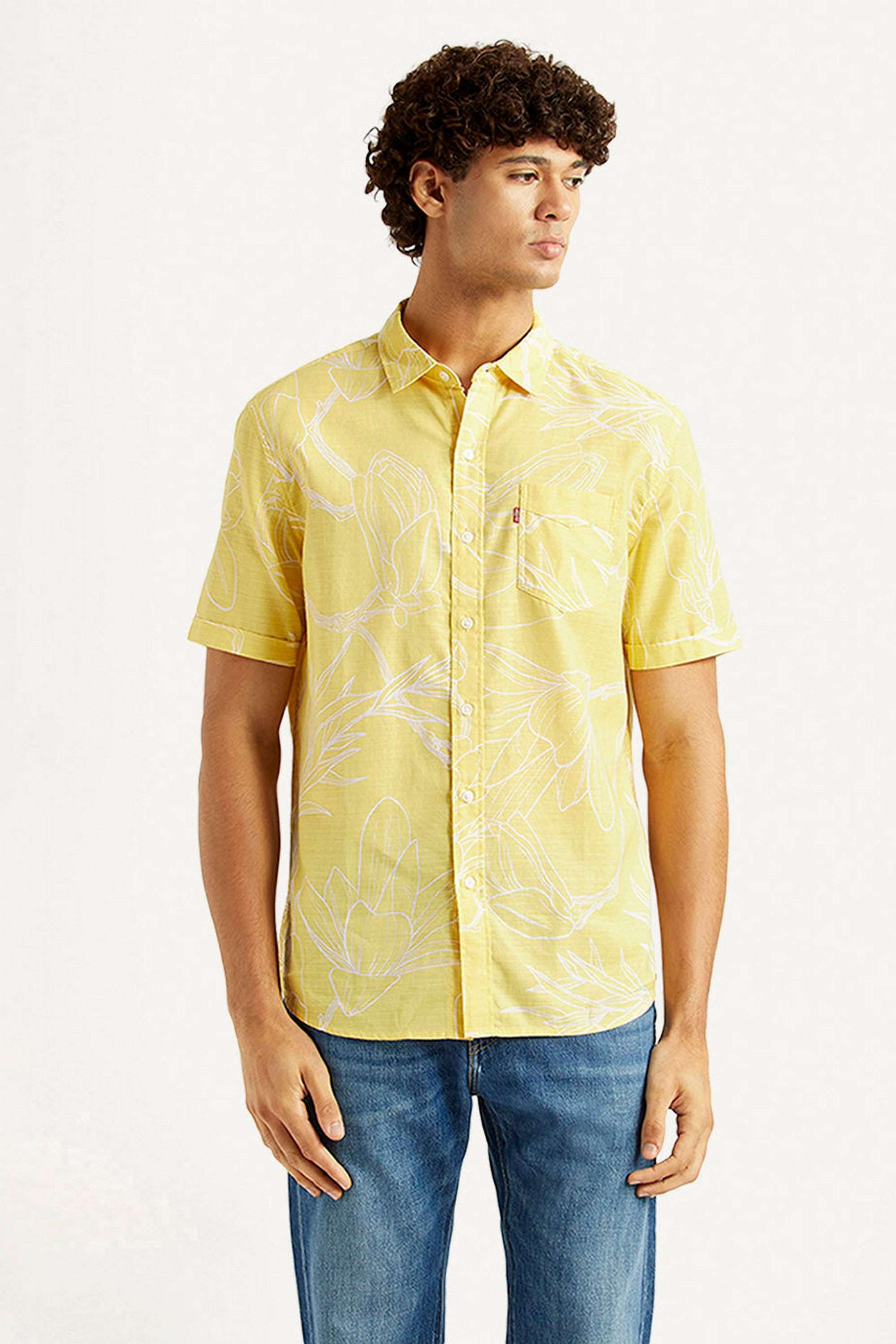 Floral-Cotton-Slim-Fit-Men-s-Casual-Wear-Shirt