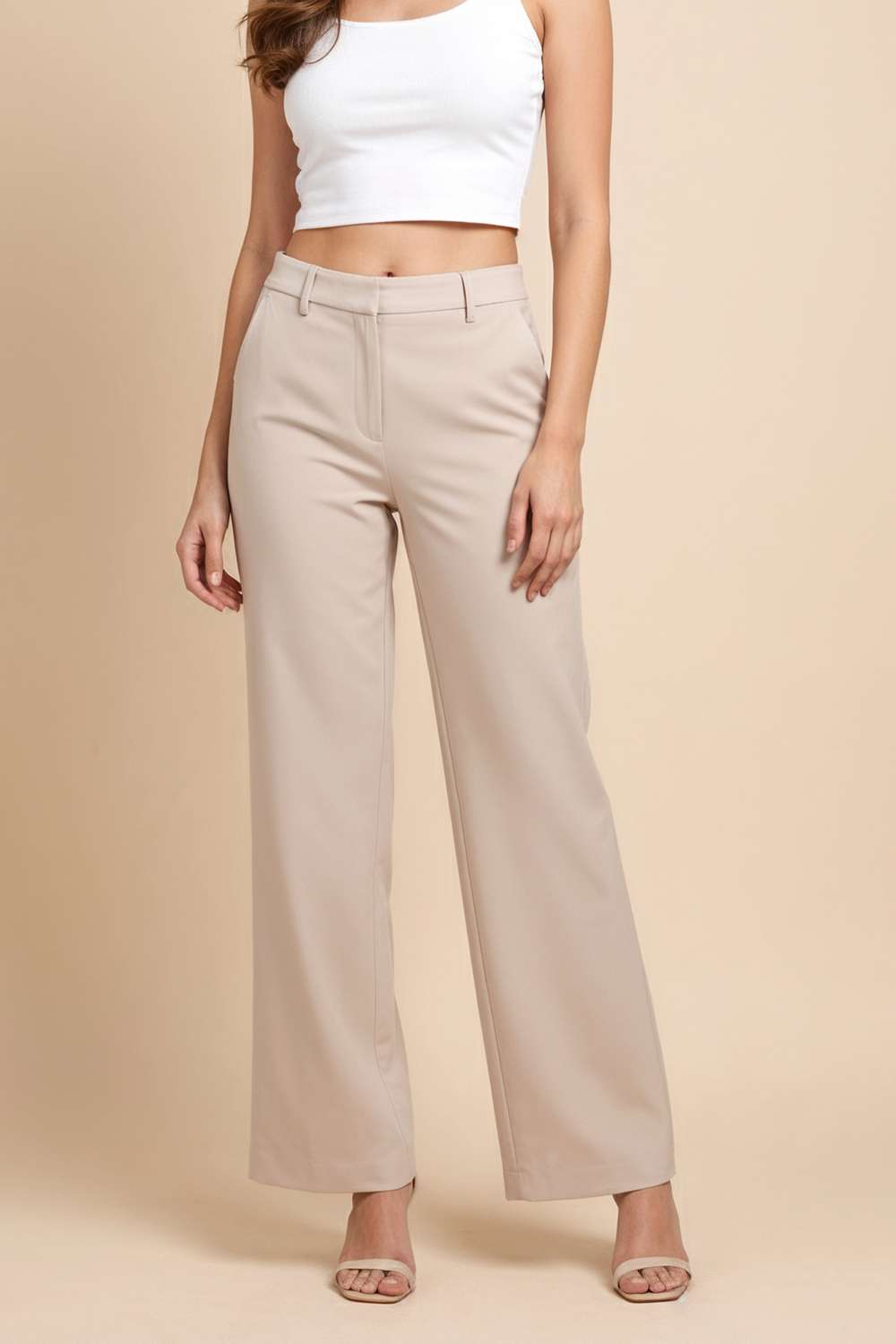 Solid-Straight-Fit-Cotton-Women-s-Casual-Wear-Pants