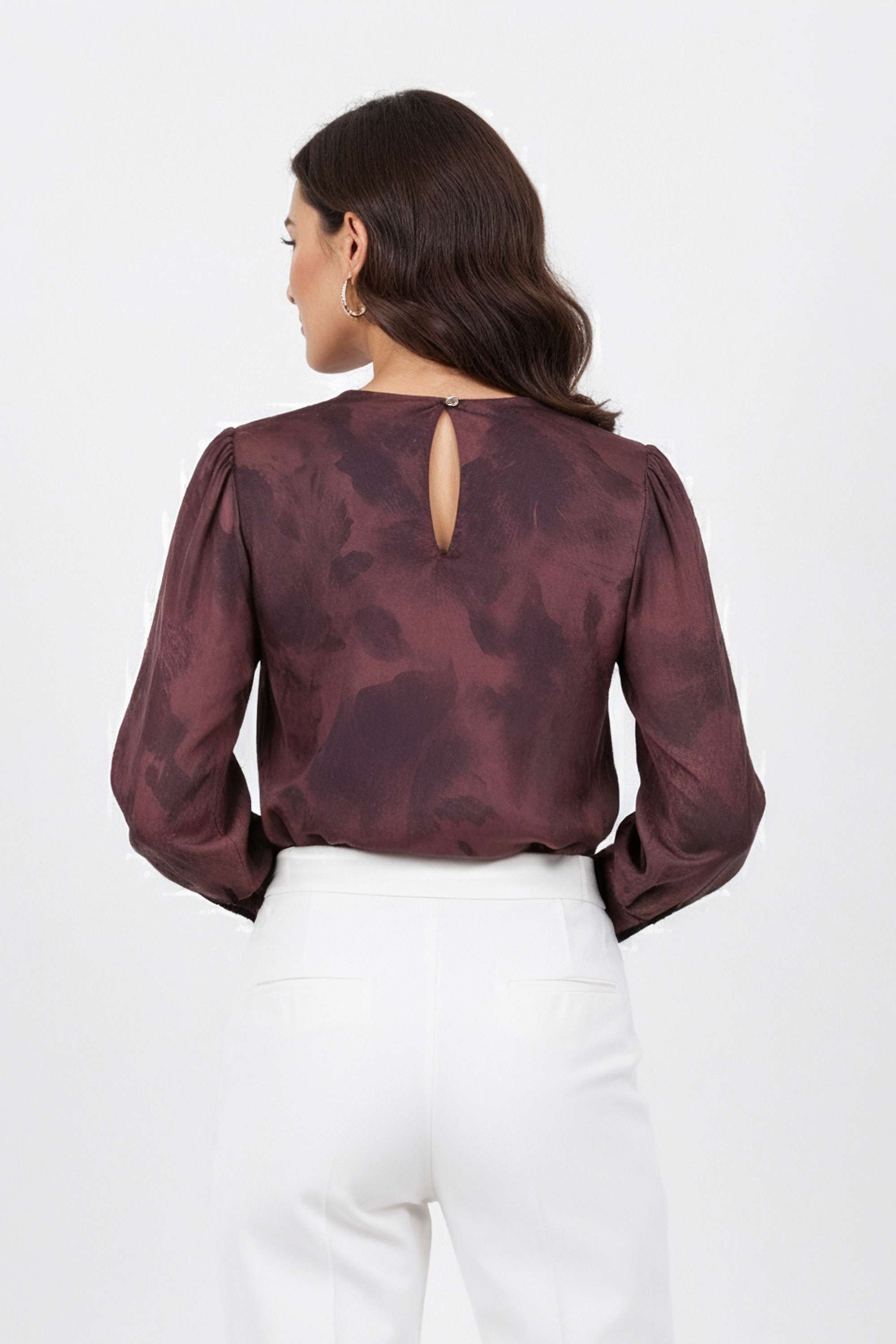 Printed-Polyester-High-Neck-Women-s-Top