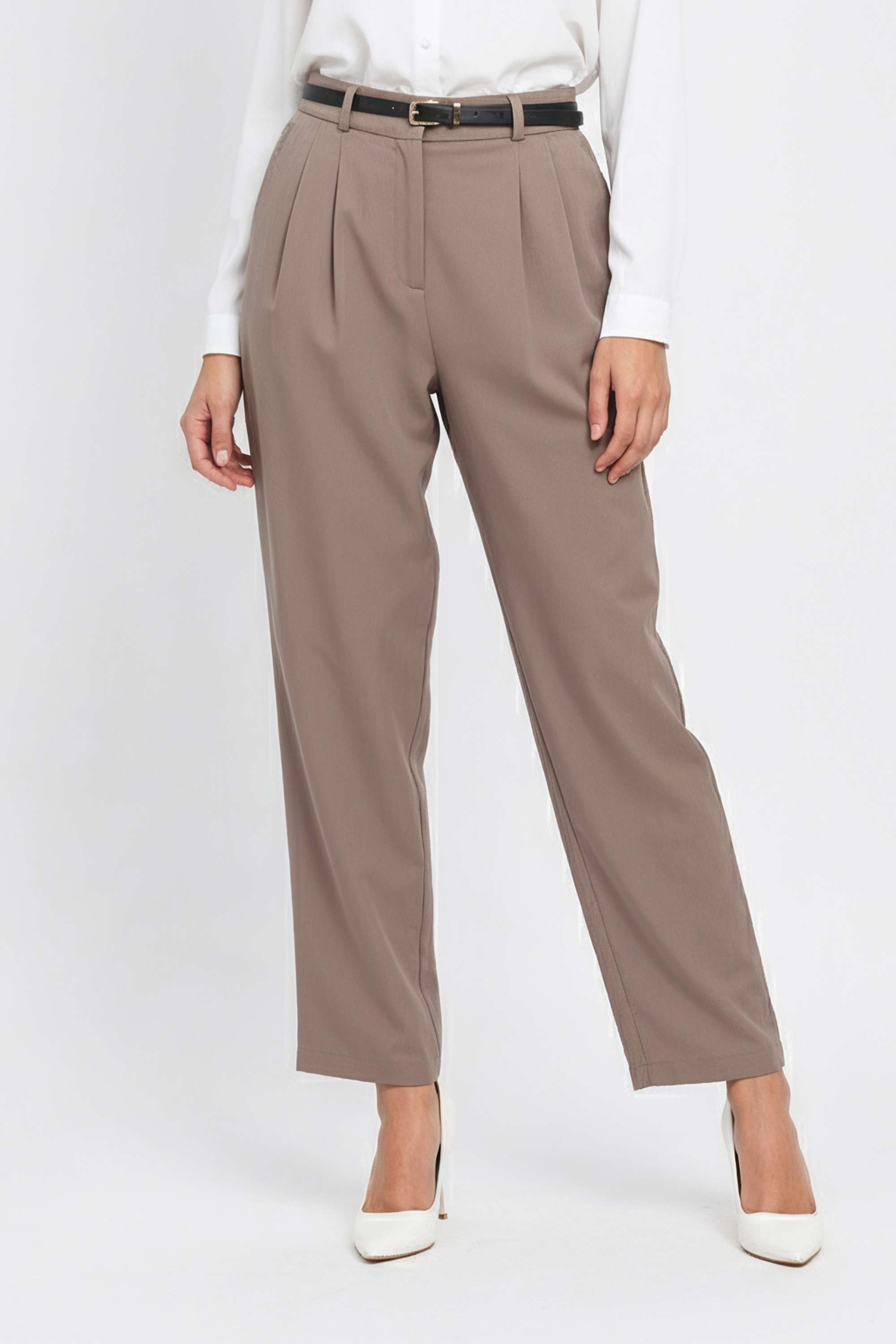 Solid-Wide-Leg-Fit-Polyester-Women-s-Casual-Wear-Pants
