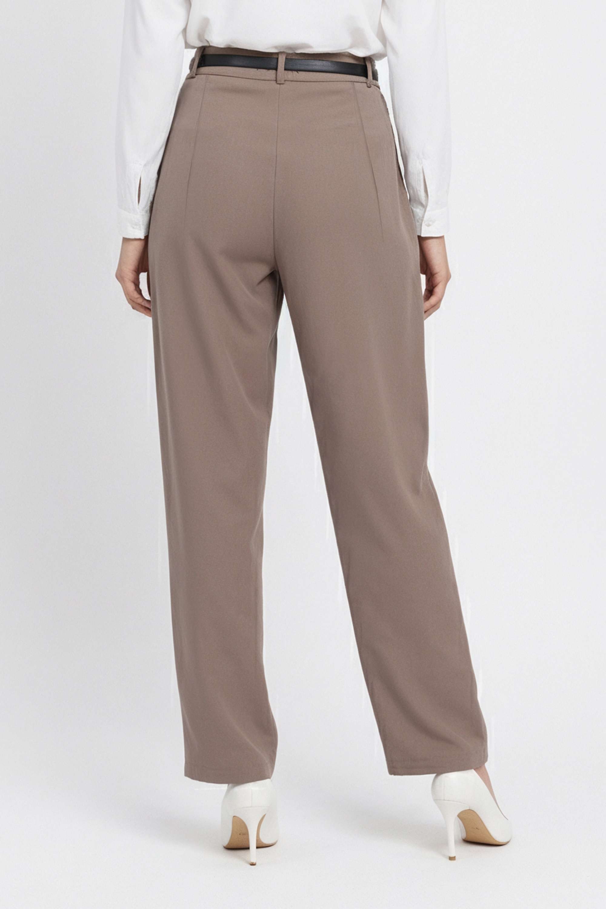 Solid-Wide-Leg-Fit-Polyester-Women-s-Casual-Wear-Pants