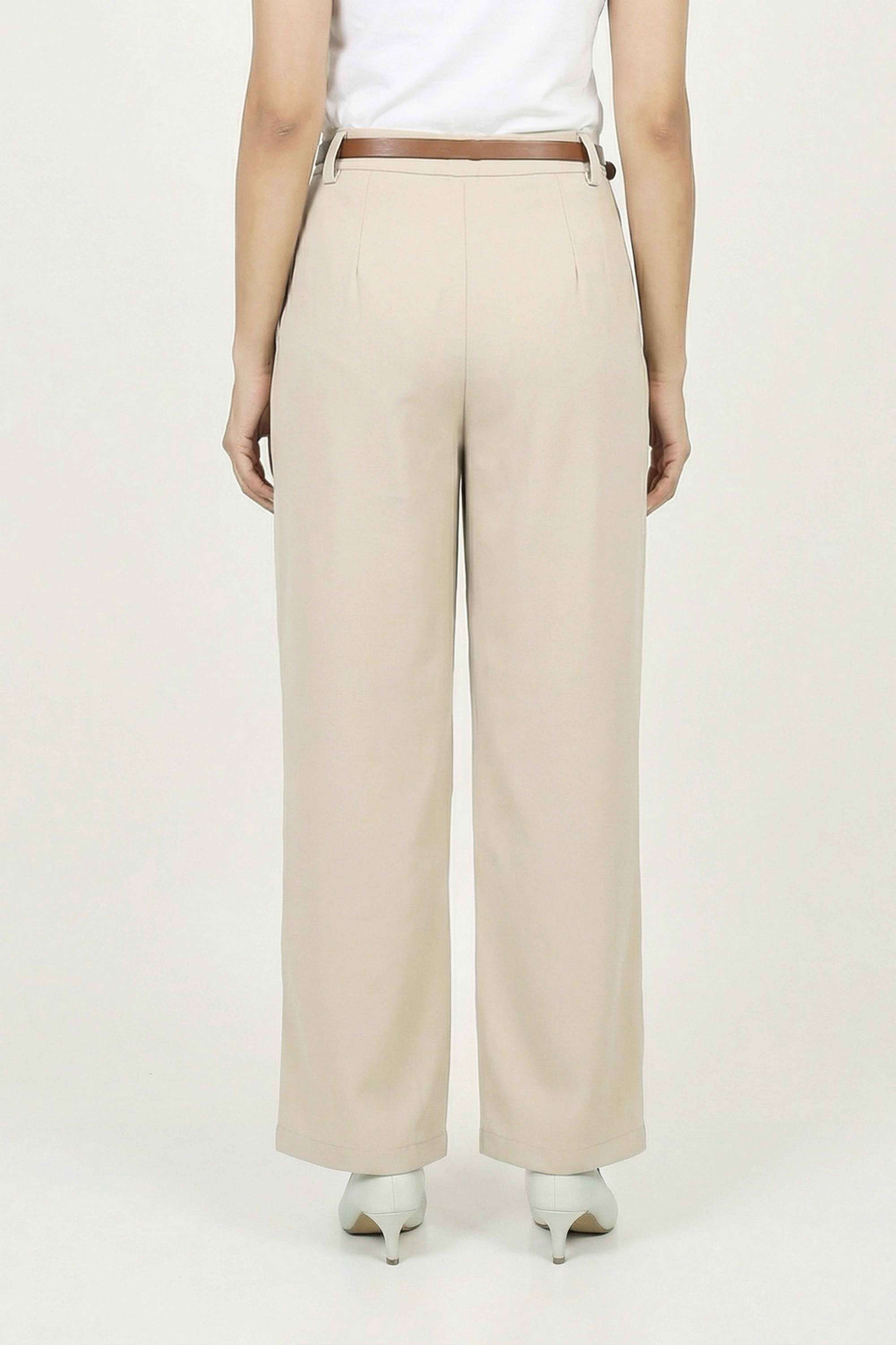 Solid-Wide-Leg-Fit-Polyester-Women-s-Casual-Wear-Pants