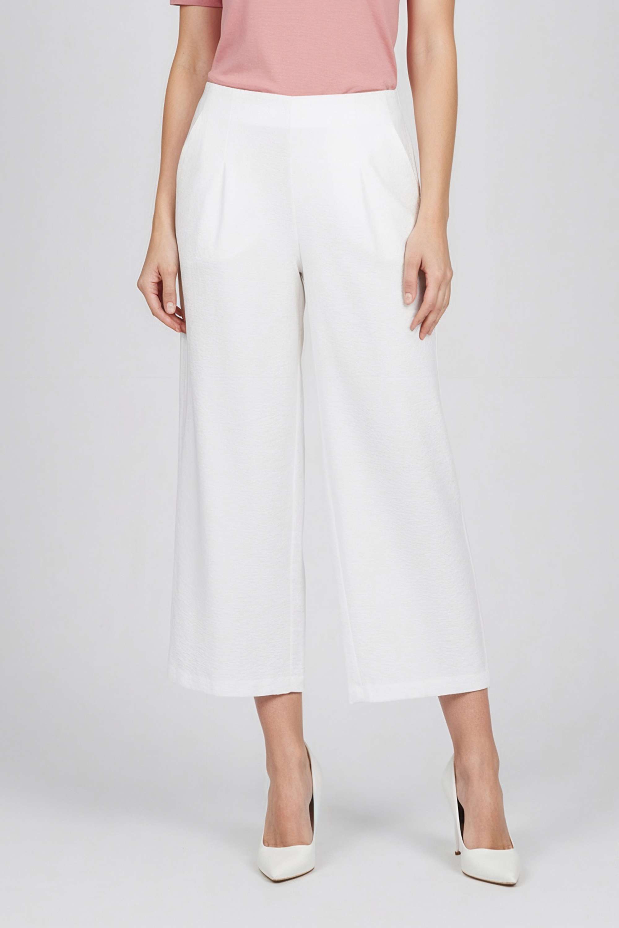 Textured-Regular-Fit-Blended-Fabric-Women-s-Casual-Wear-Pants