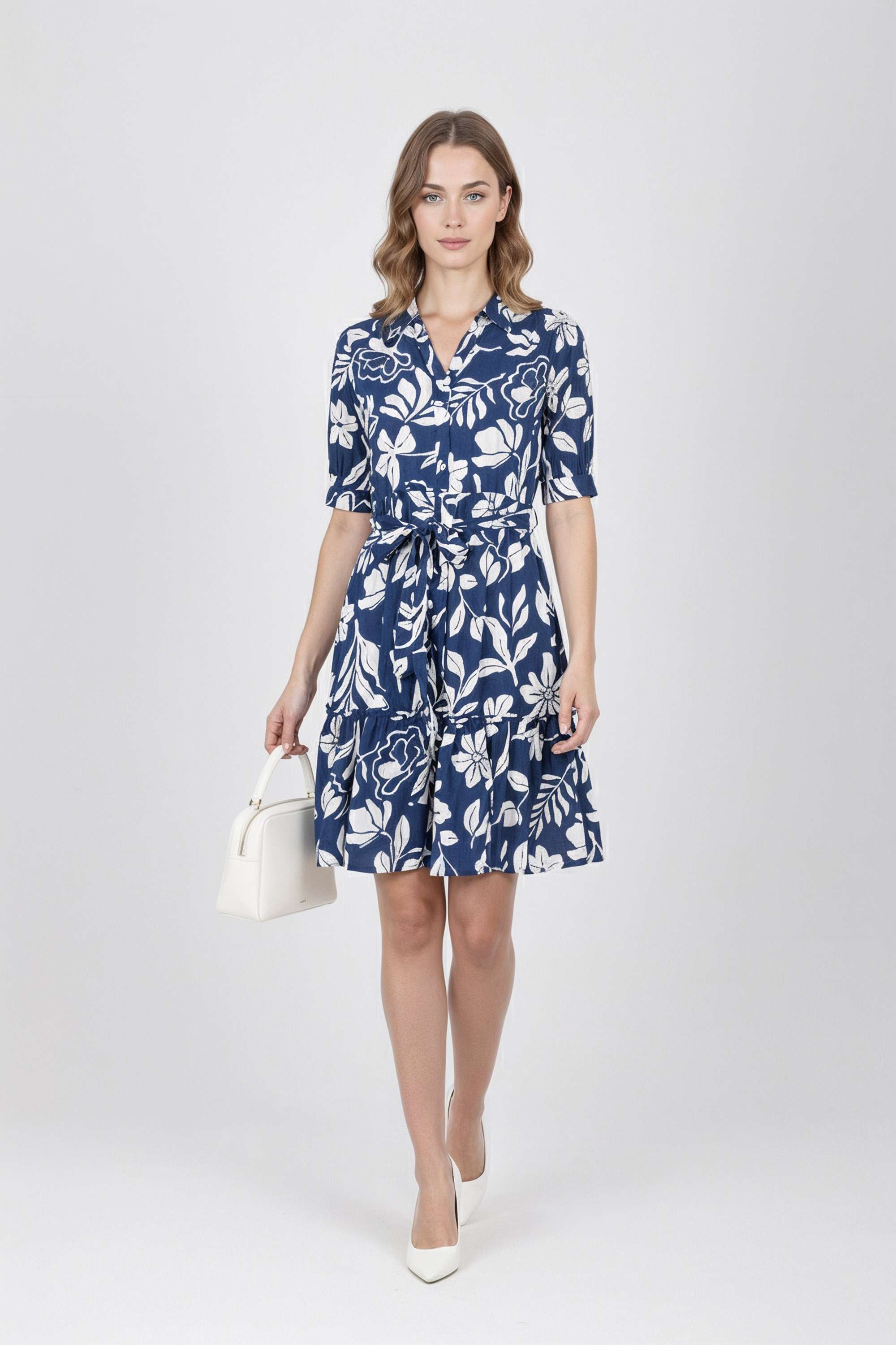 Printed-Collared-Rayon-Women-Dress