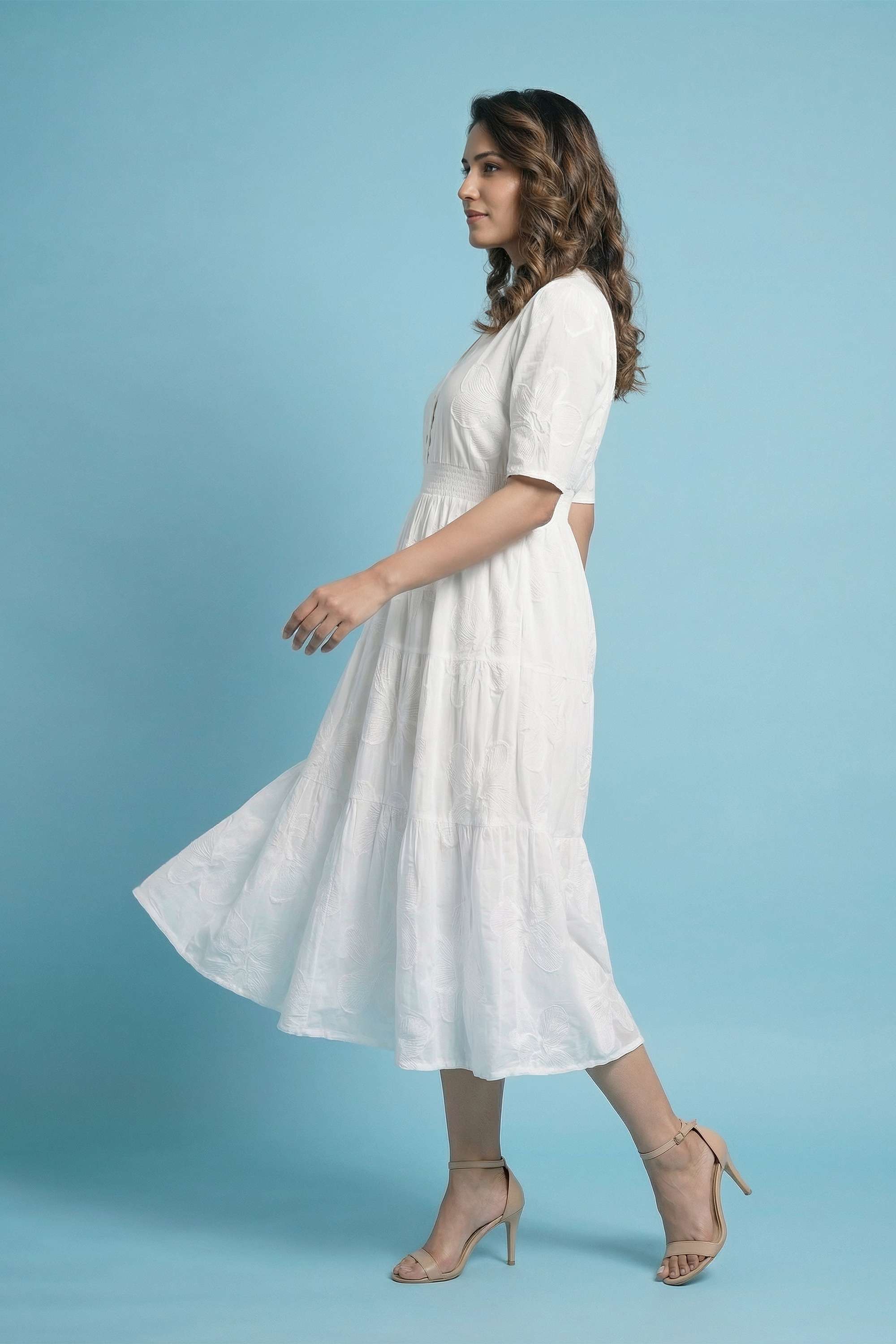 Floral-Y-Neck-Cotton-Women-Dress