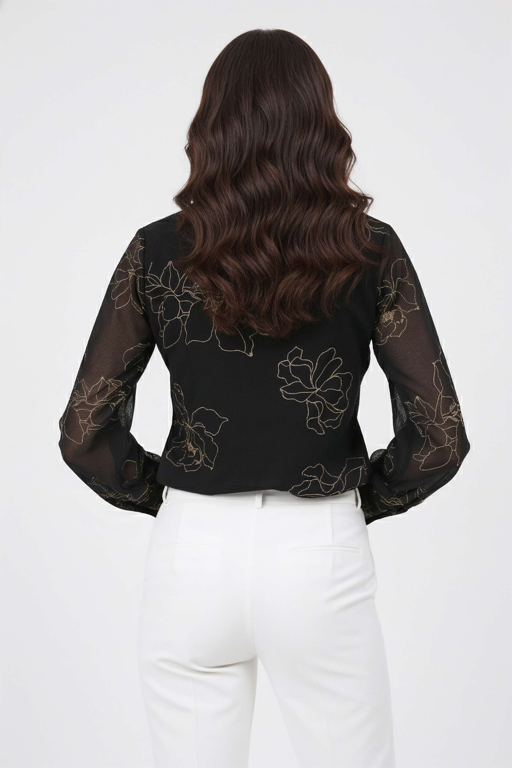 Printed-Collared-Polyester-Women-s-Casual-Wear-Shirt