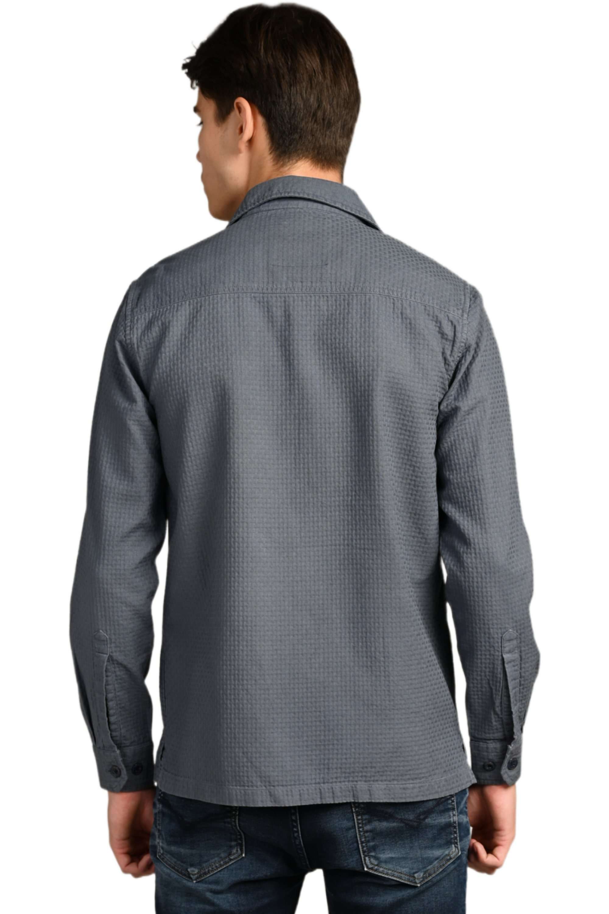 Solid-Cotton-Straight-Fit-Men-Casual-Wear-Shirt