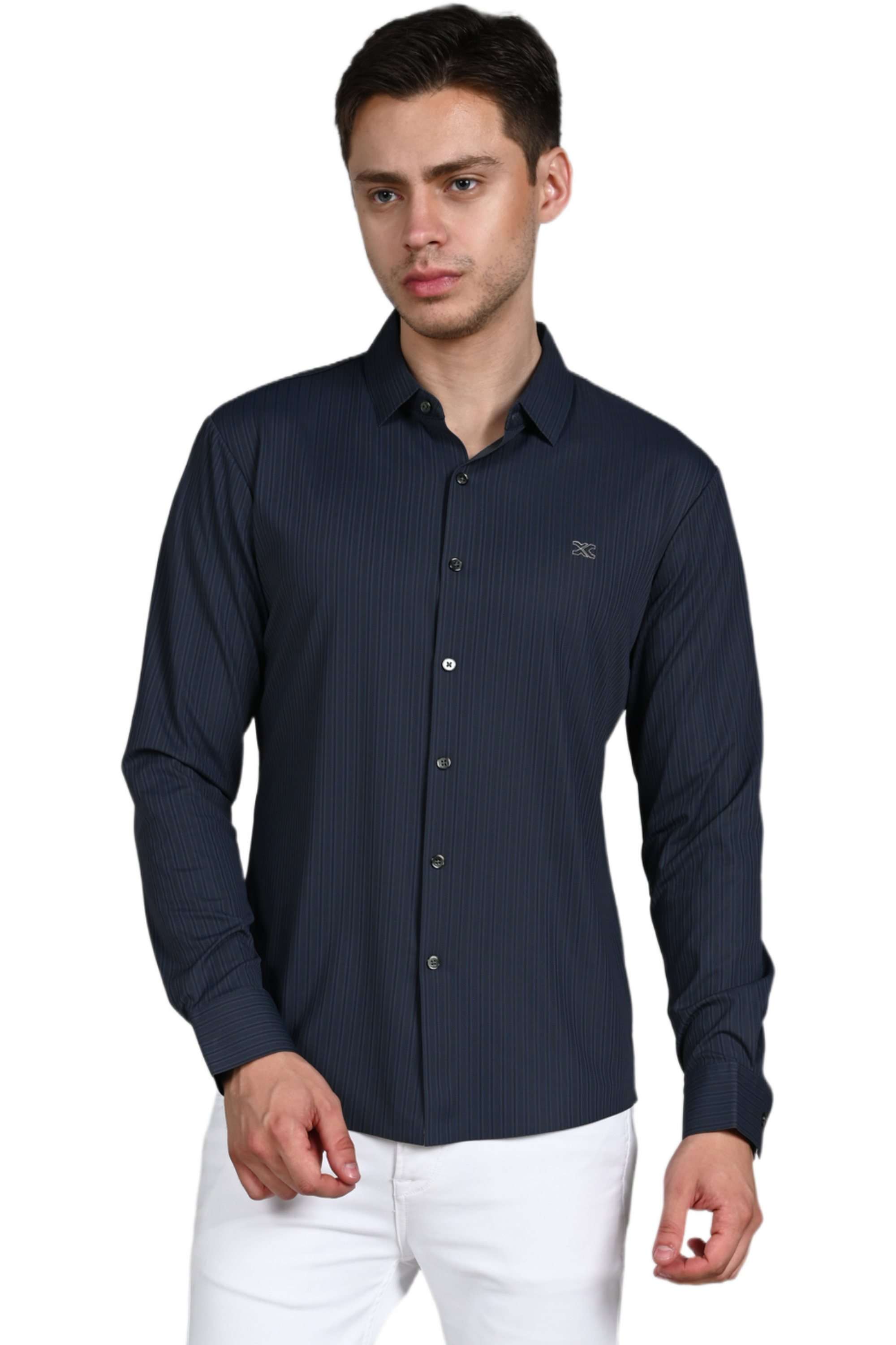 Solid-Blended-Fabric-Regular-Fit-Men-Casual-Wear-Shirt