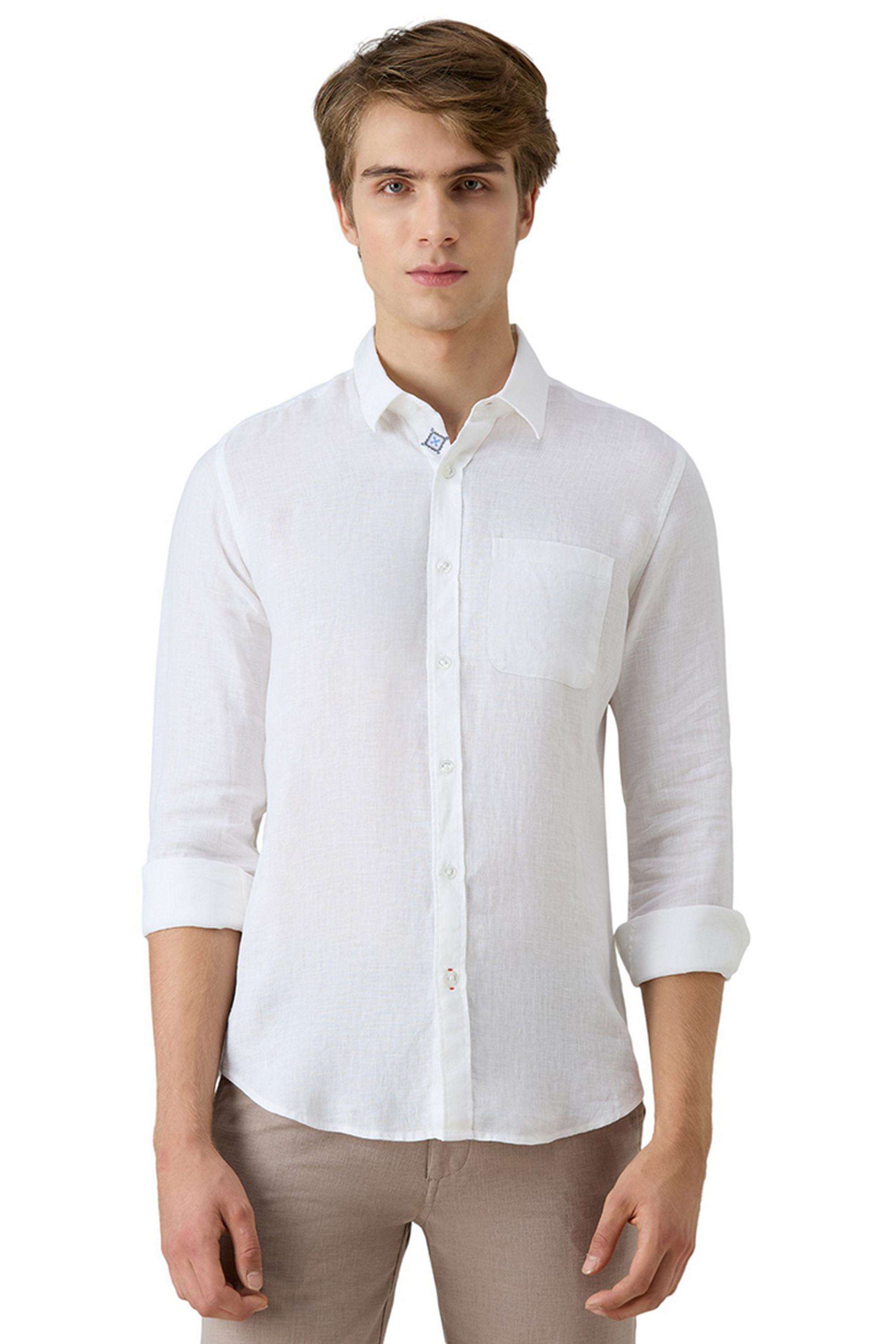 Solid-Linen-Slim-Fit-Men-s-Shirt