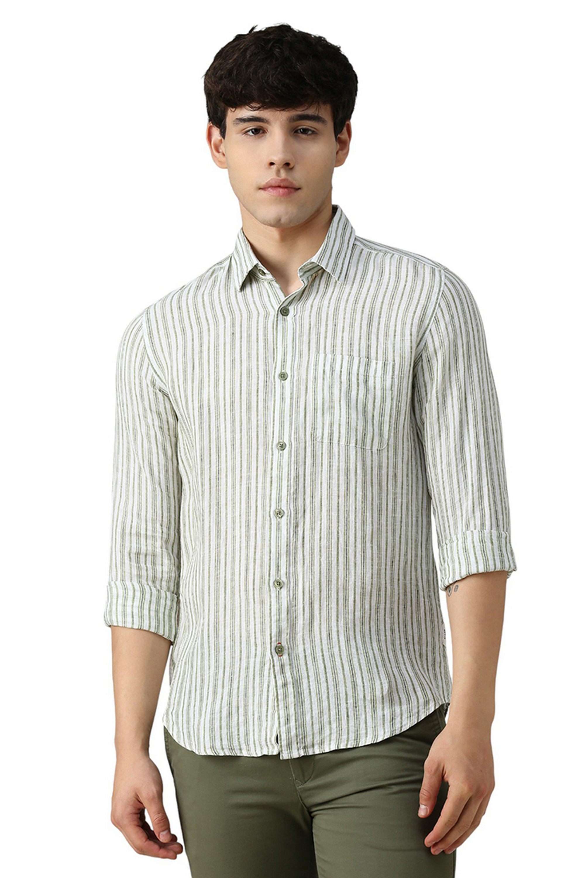 Stripes-Linen-Slim-Fit-Men-s-Casual-Shirt