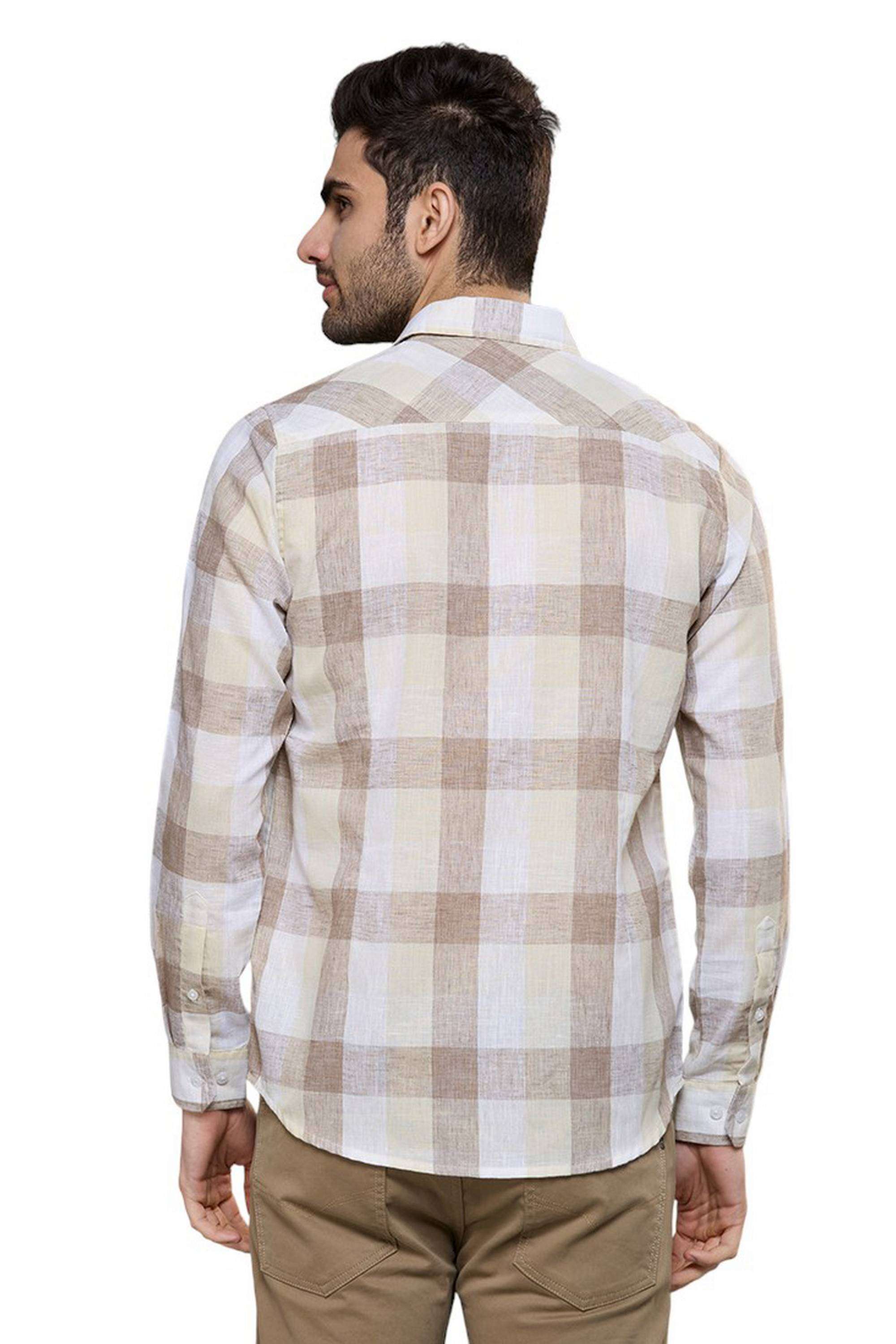 Checks-Polyester-Viscose-Fleece-Regular-Fit-Men-s-Shirt