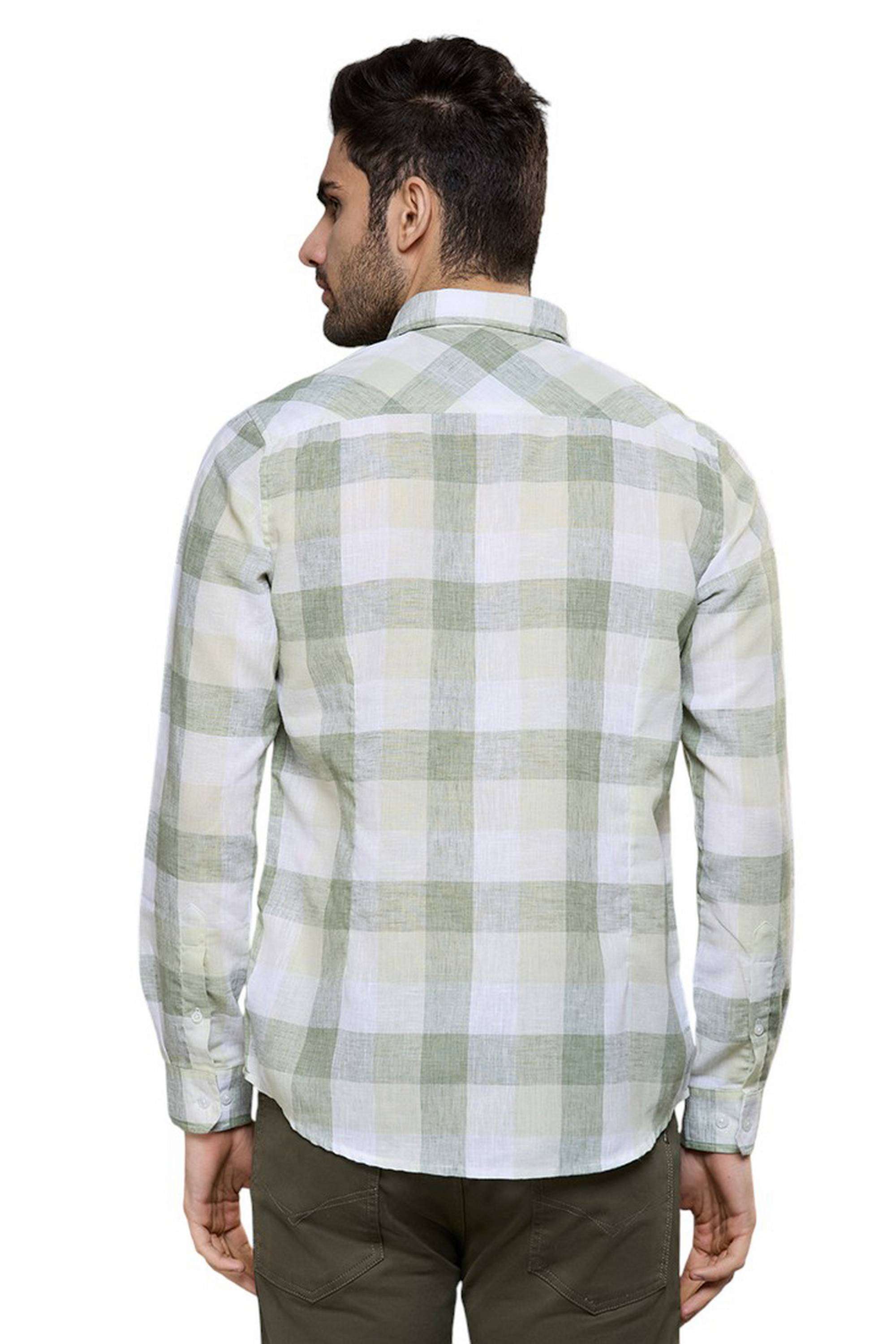 Checks-Polyester-Viscose-Fleece-Regular-Fit-Men-s-Shirt