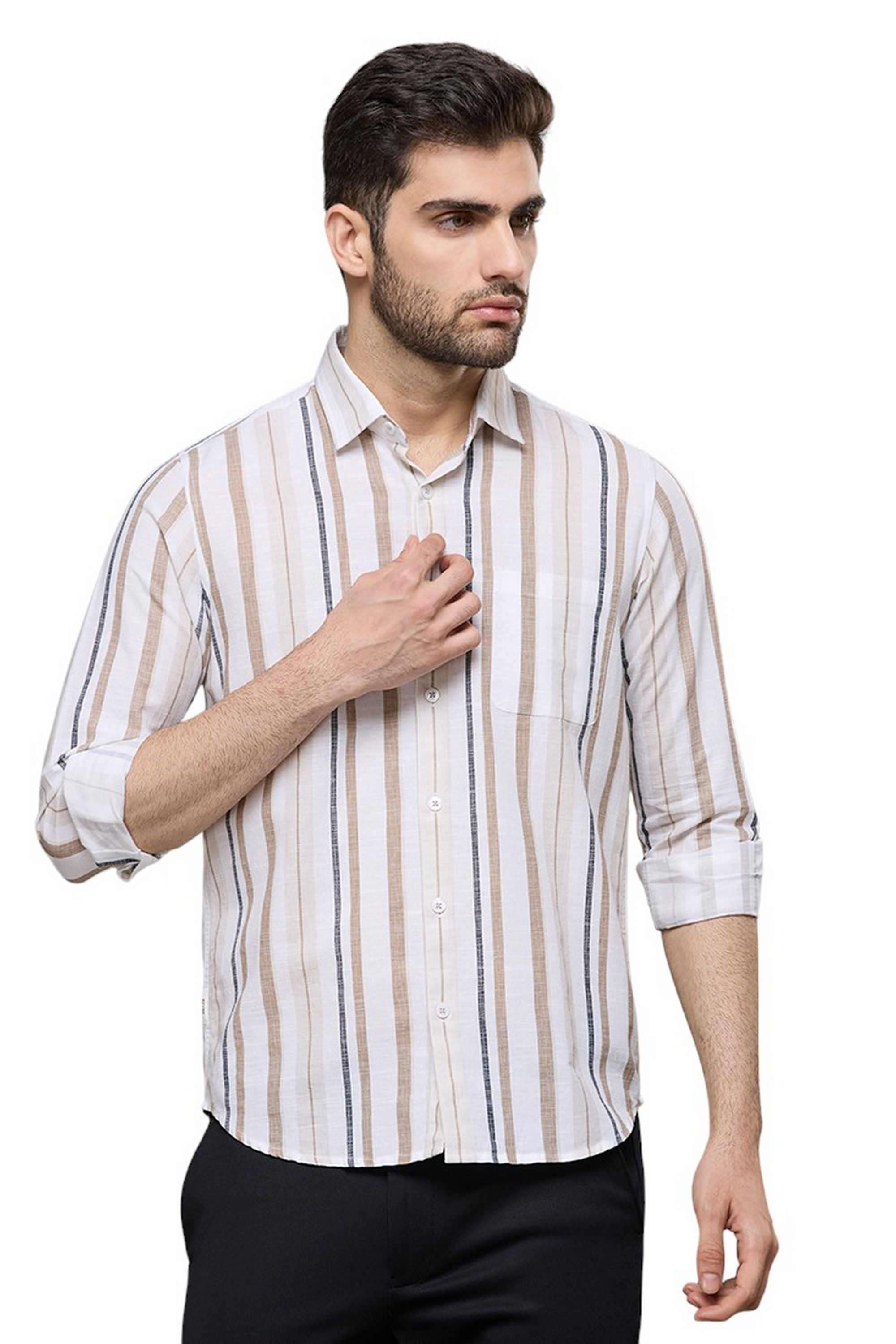 Stripes-Cotton-Regular-Fit-Men-Casual-Wear-Shirt