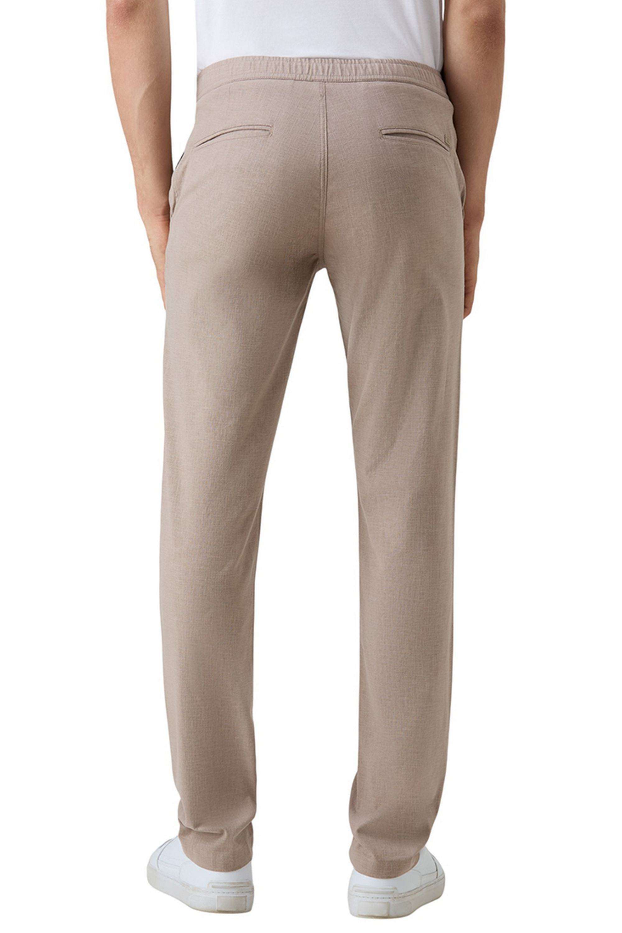 Solid-Polyester-Cotton-Regular-Fit-Men-s-Casual-Trousers
