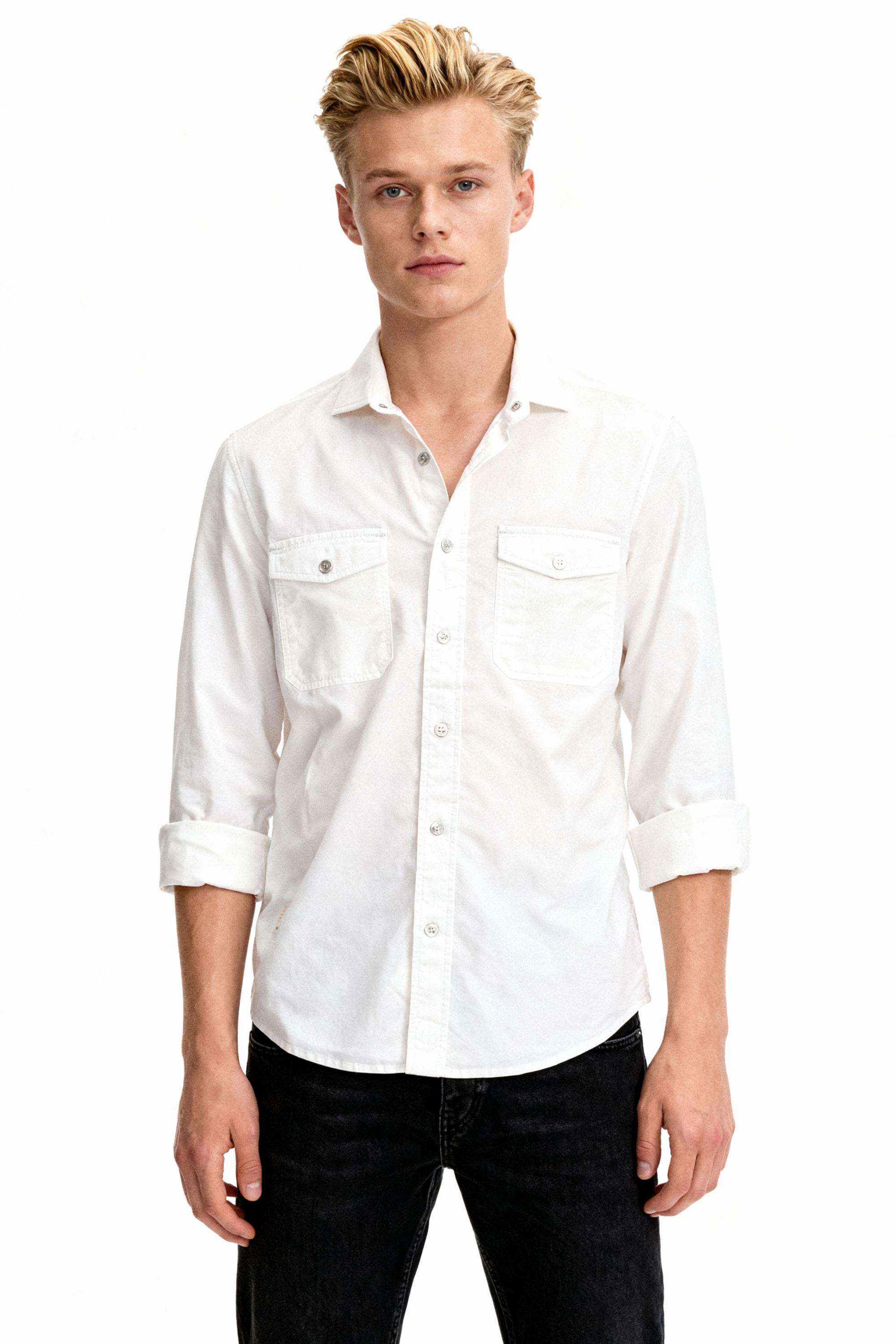 Solid-Cotton-Lycra-Straight-Fit-Men-s-Shirt