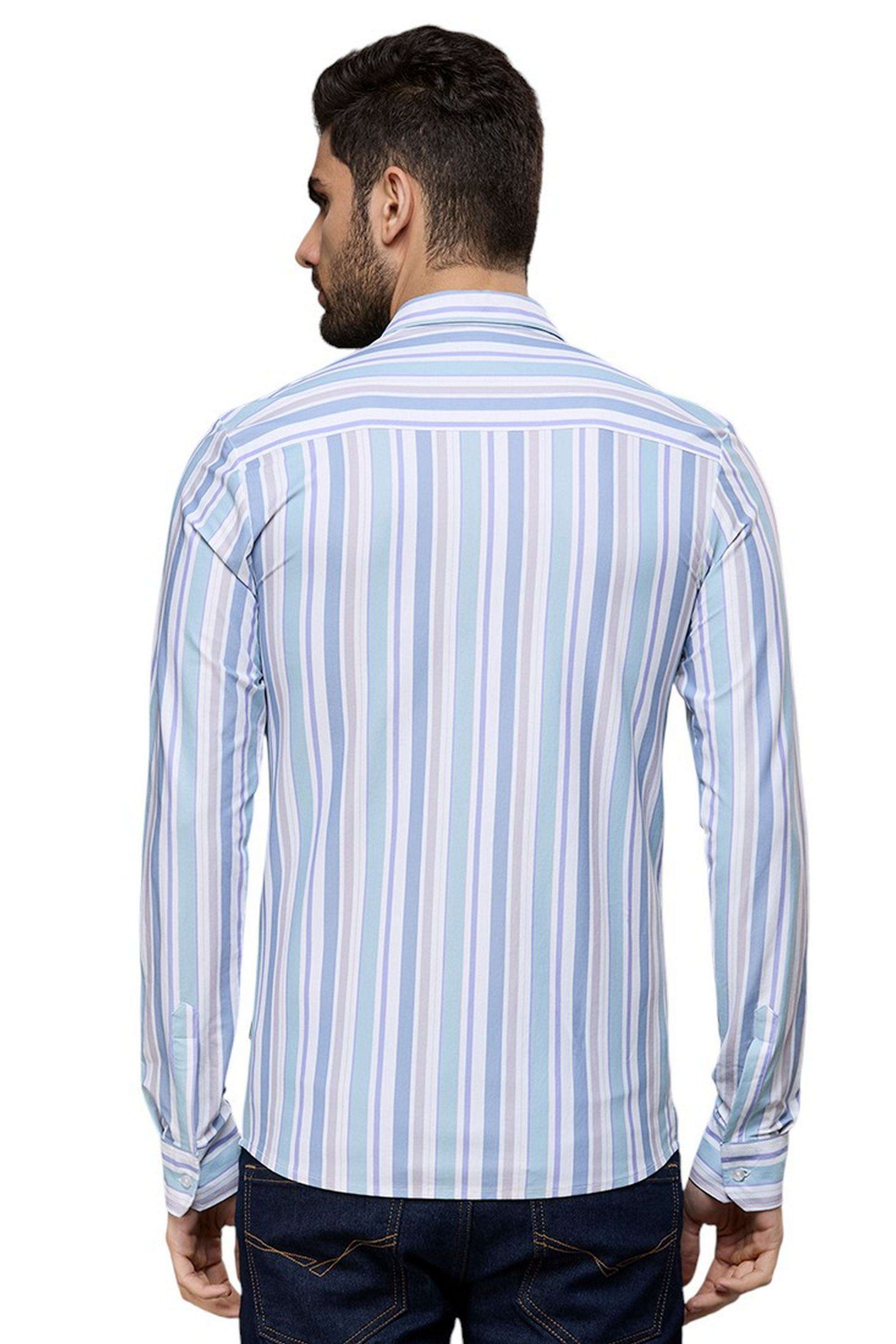 Stripes-Polyester-Cotton-Regular-Fit-Men-s-Shirt