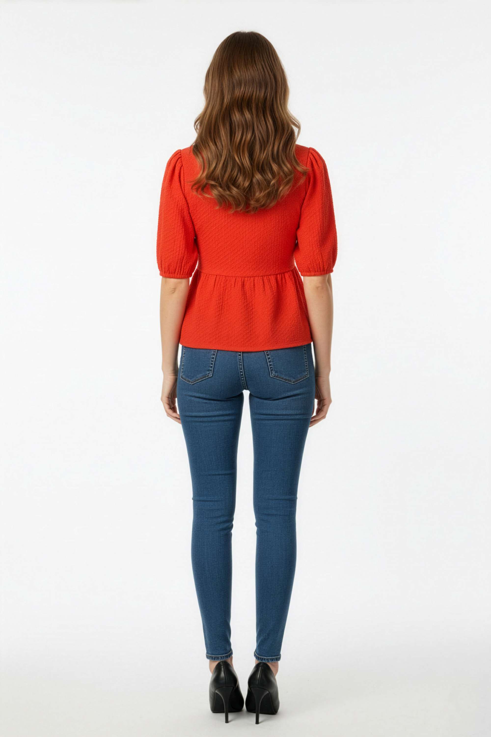 Textured-Cotton-Tie-Up-Neck-Women-Top