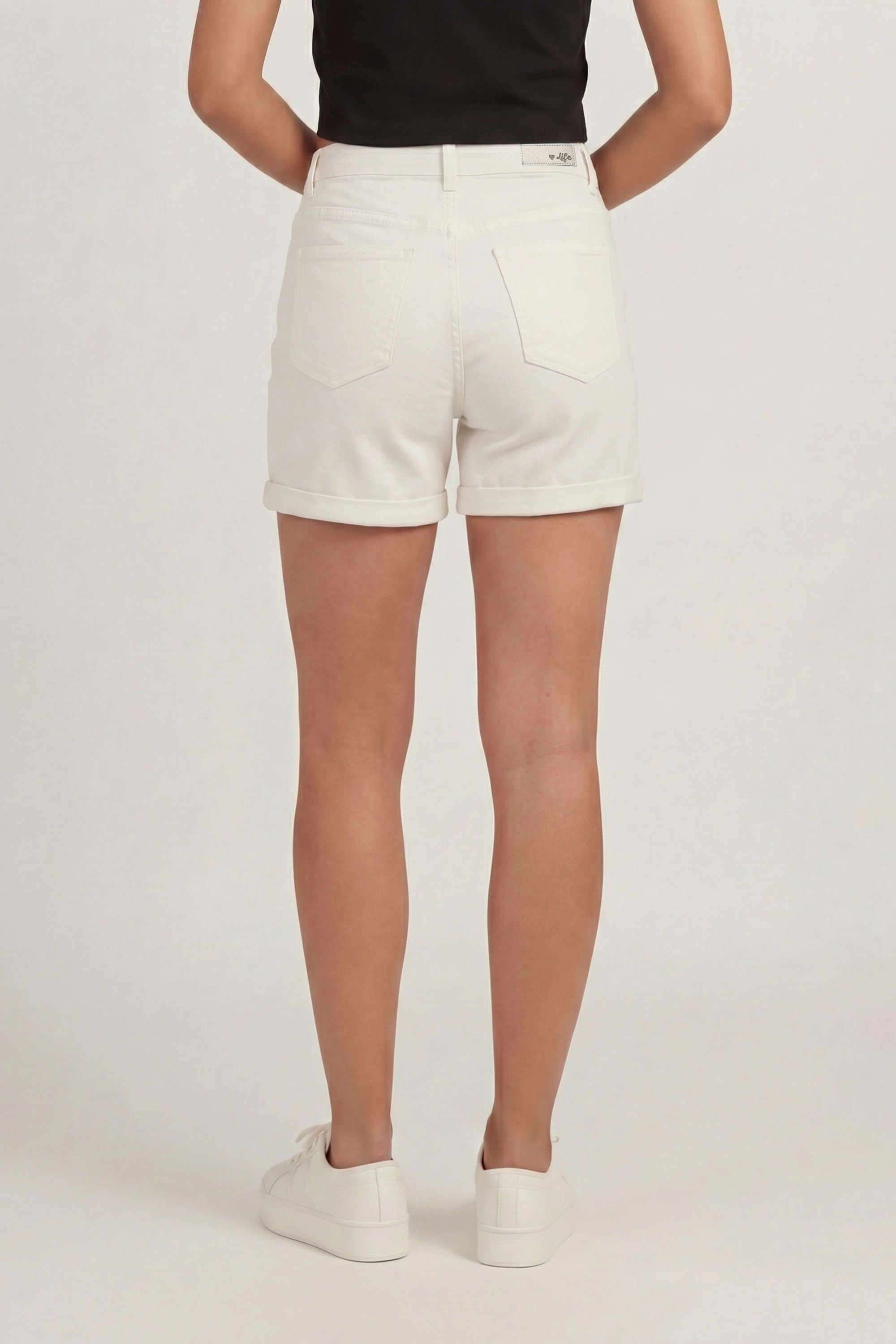 Regular-Fit-Above-Knee-Blended-Fabric-Women-s-Casual-Wear-Shorts