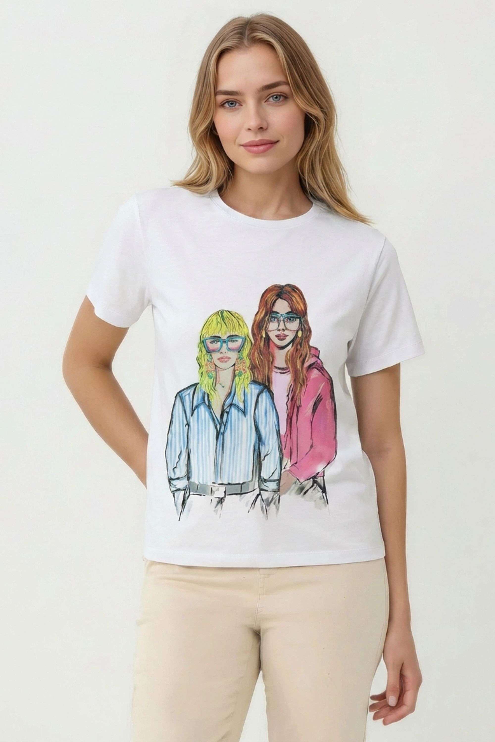 Embroidered-Cotton-Round-Neck-Women-s-T-Shirt