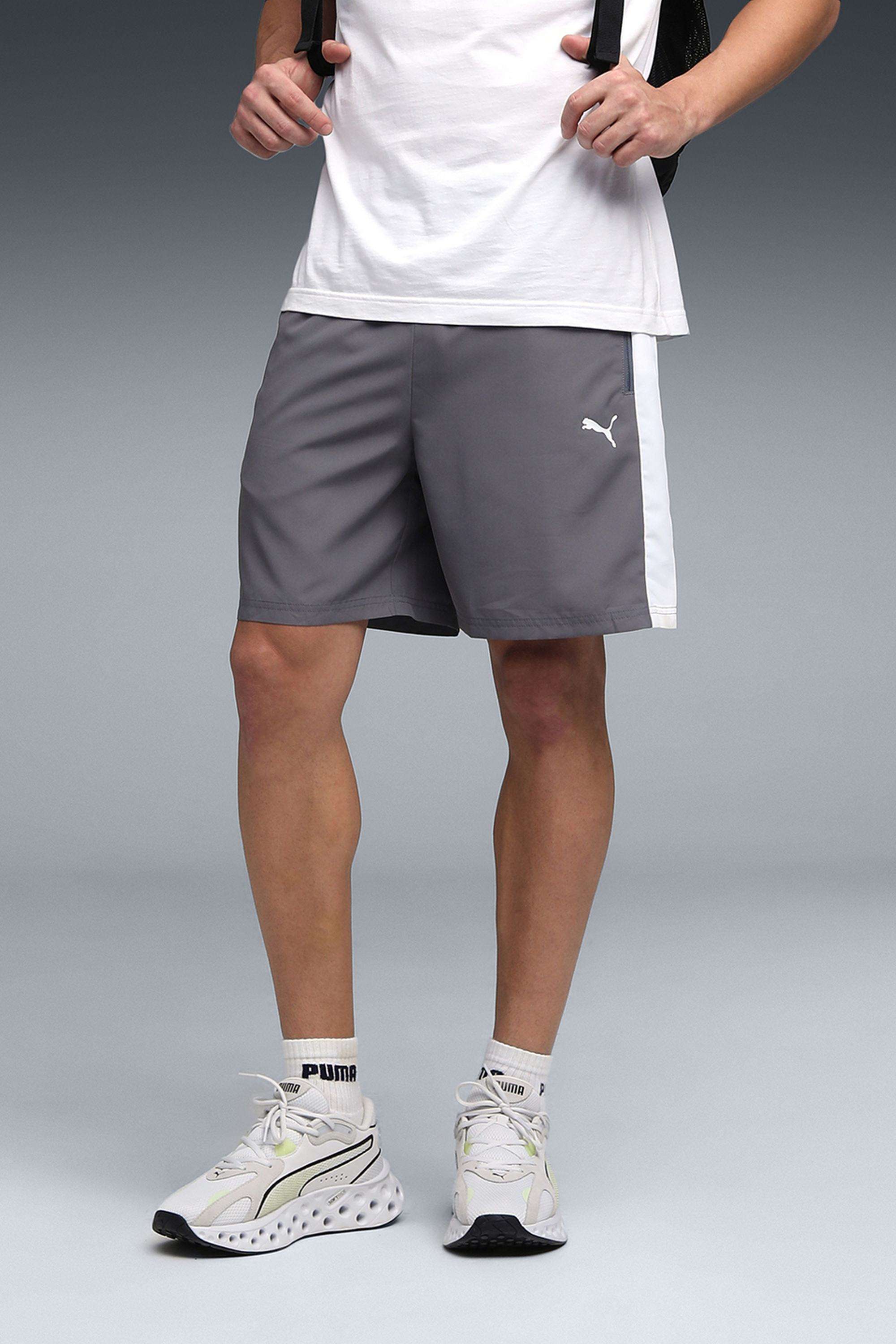 Solid-Polyester-Regular-Fit-Men-s-Shorts