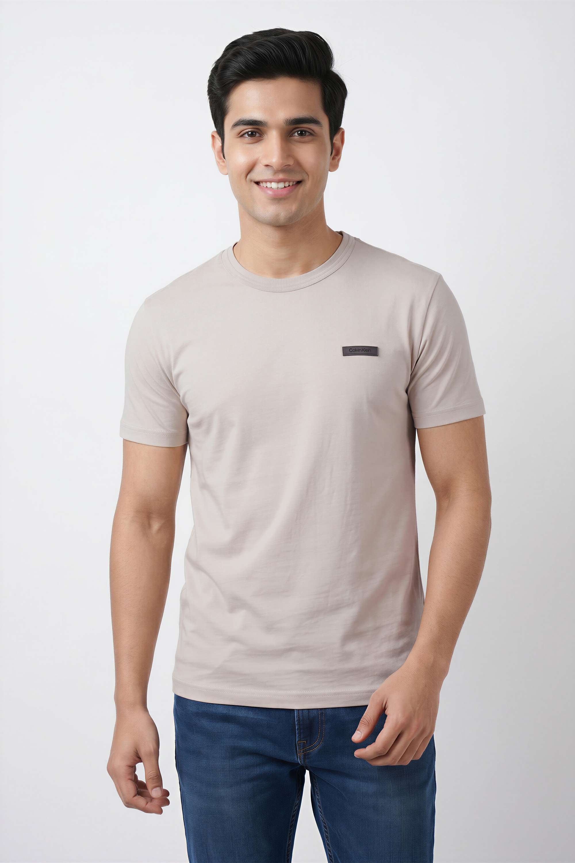Solid-Cotton-Slim-Fit-Men-s-T-Shirt