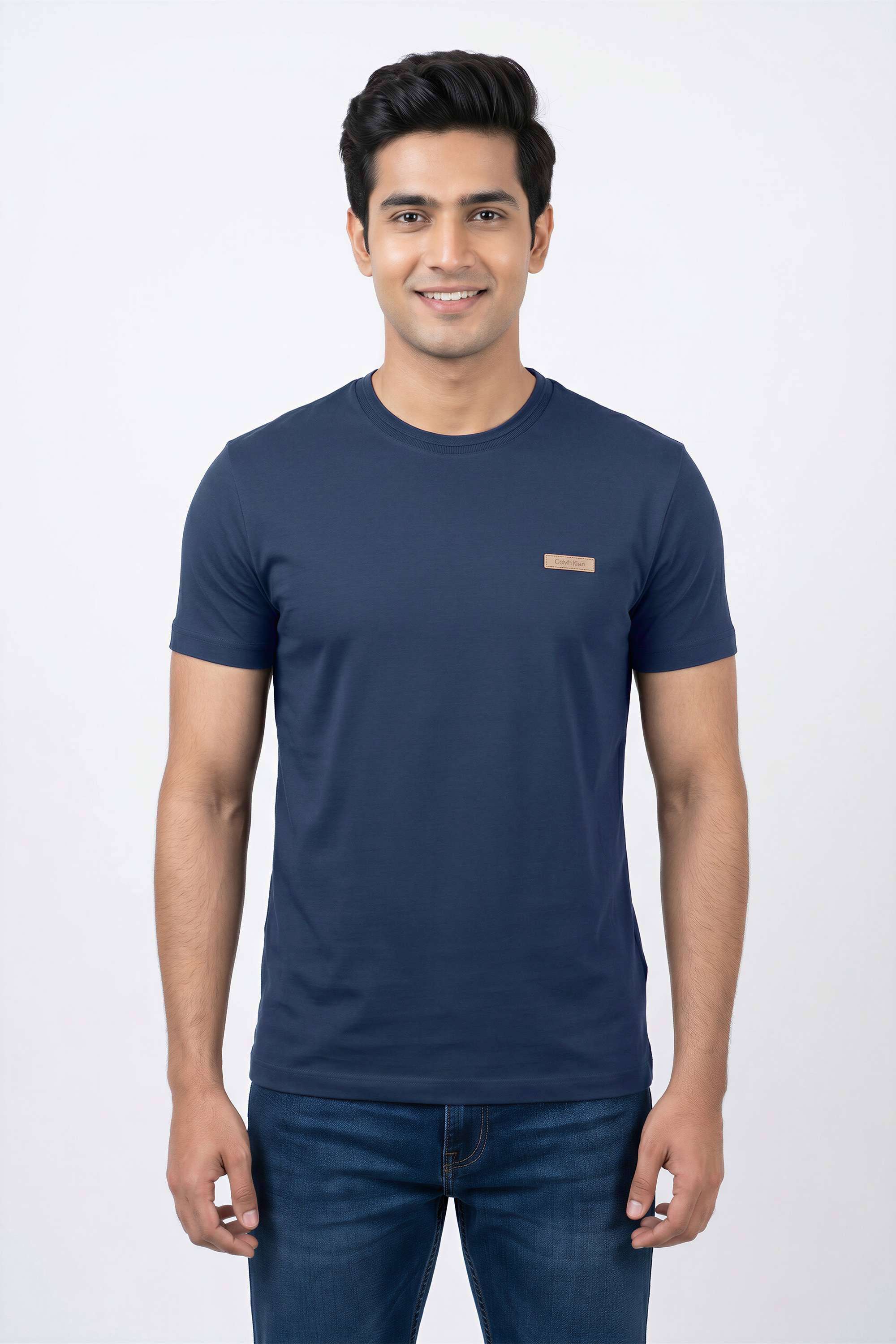 Solid-Cotton-Slim-Fit-Men-s-T-Shirt