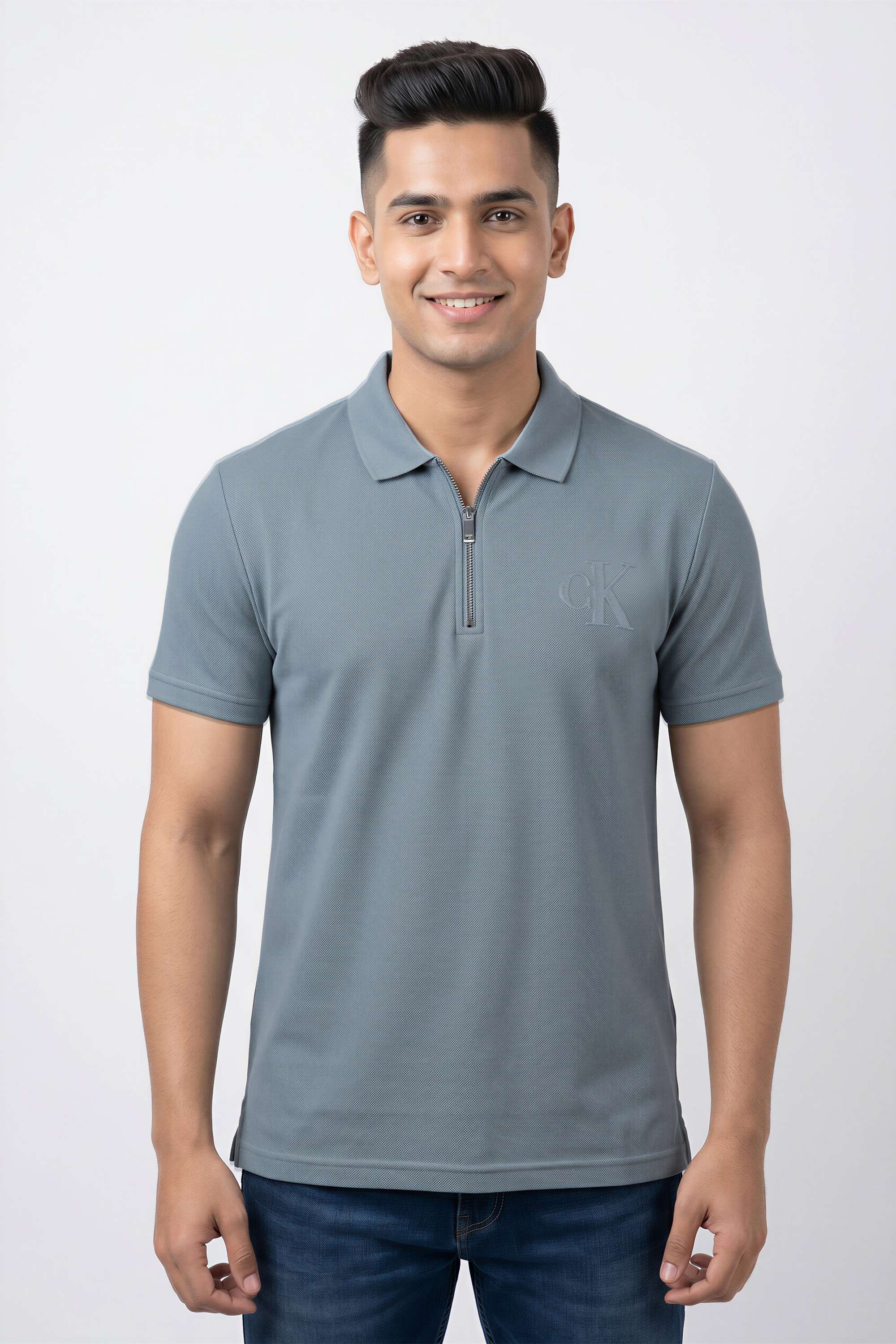 Solid-Cotton-Slim-Fit-Men-s-T-Shirt