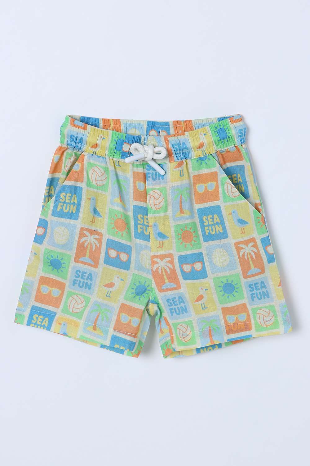 Printed-Blended-Fabric-Regular-Fit-Infant-Boys-Shorts