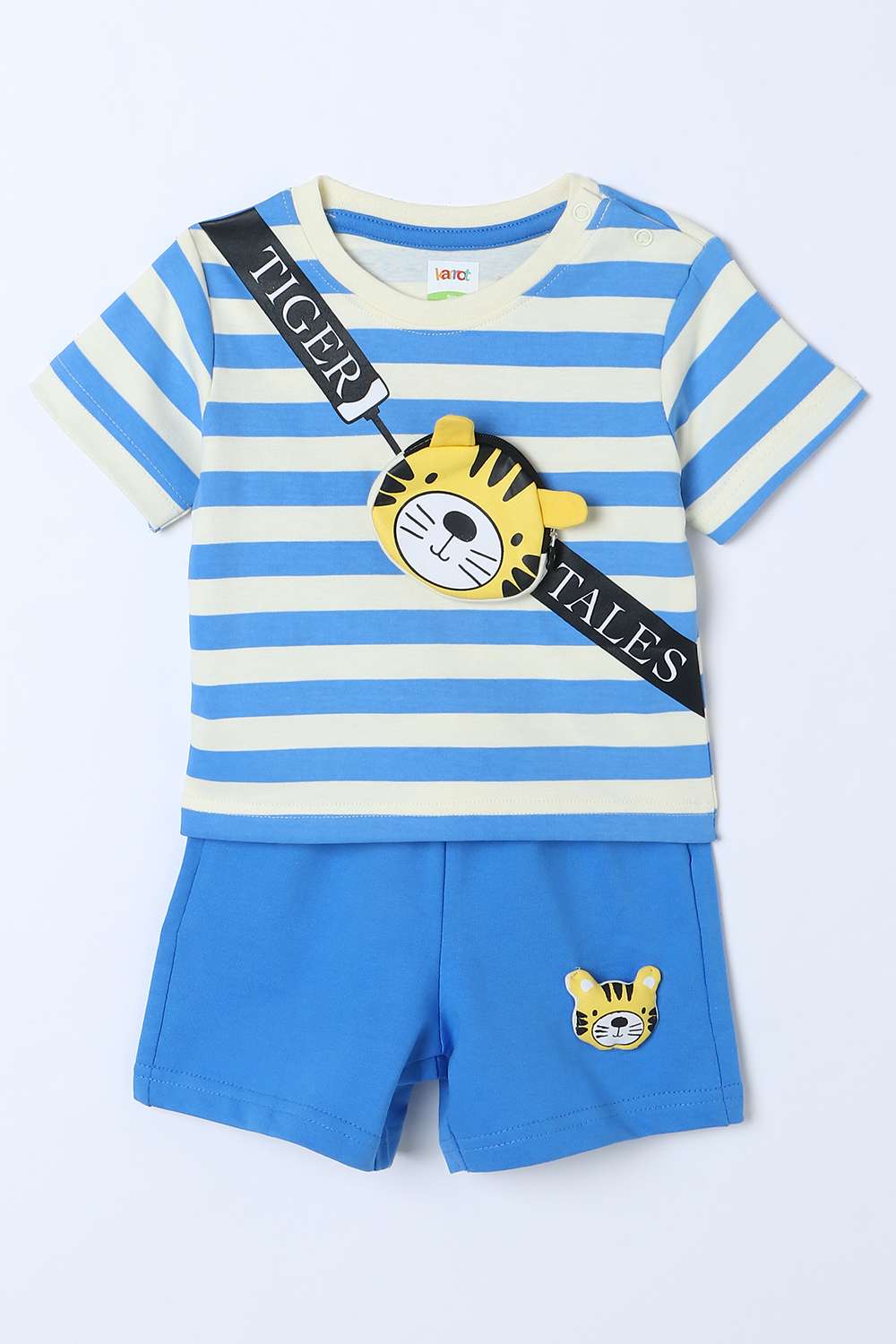 Stripes-Cotton-Round-Neck-Infant-Boys-Co-Ord-Set
