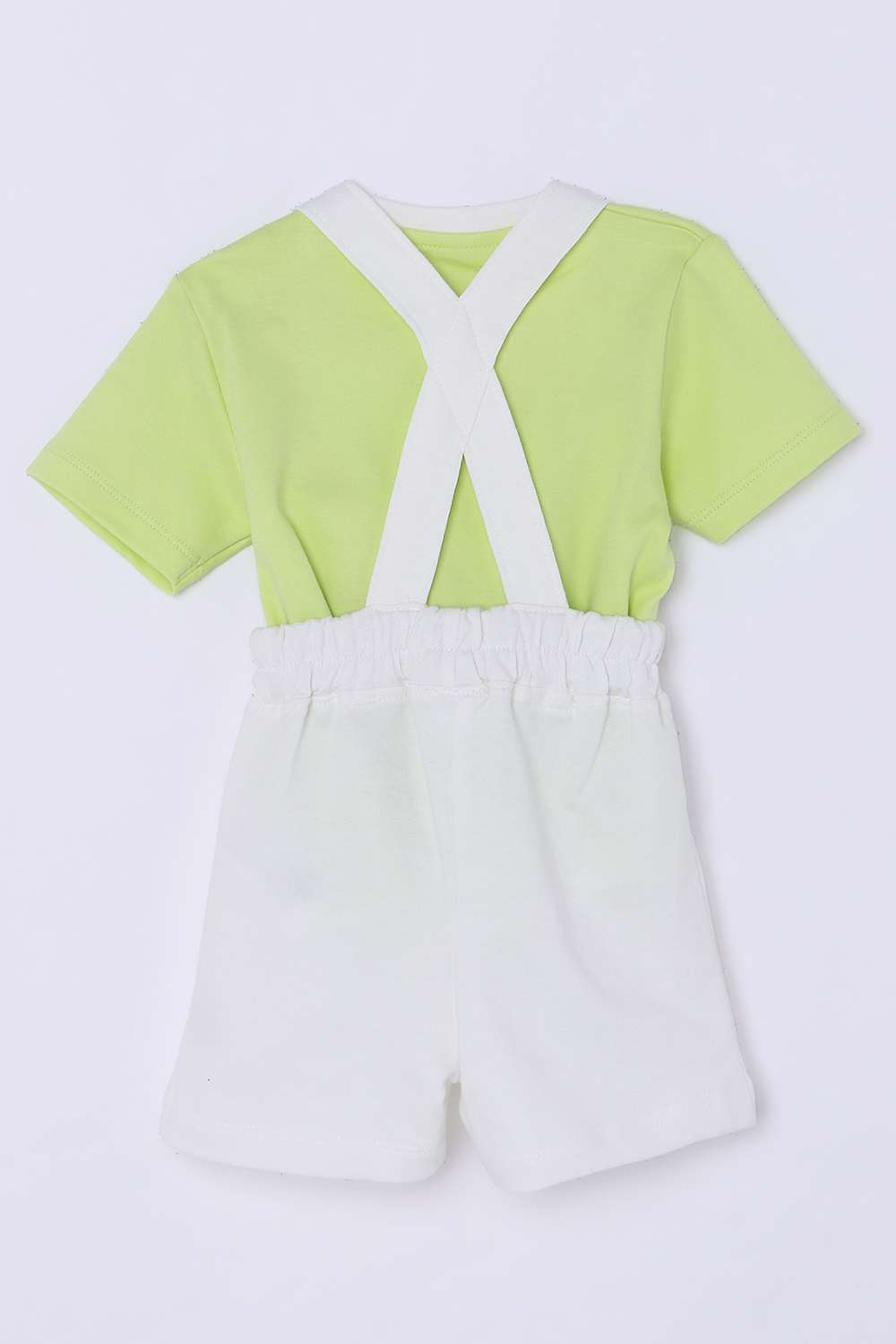 Solid-Cotton-Round-Neck-Infant-Boys-Dungaree