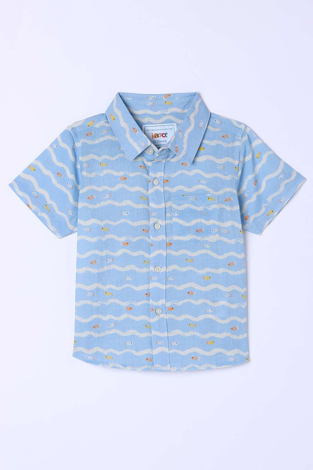 Printed-Cotton-Collared-Infant-Boys-Shirt