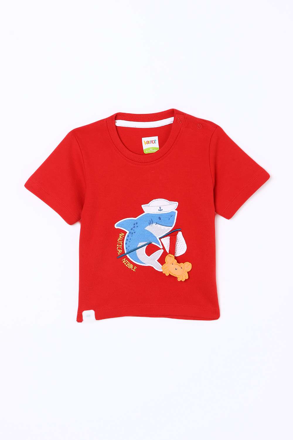 Character-Print-Blended-Fabric-Round-Neck-Infant-Boys-T-Shirt
