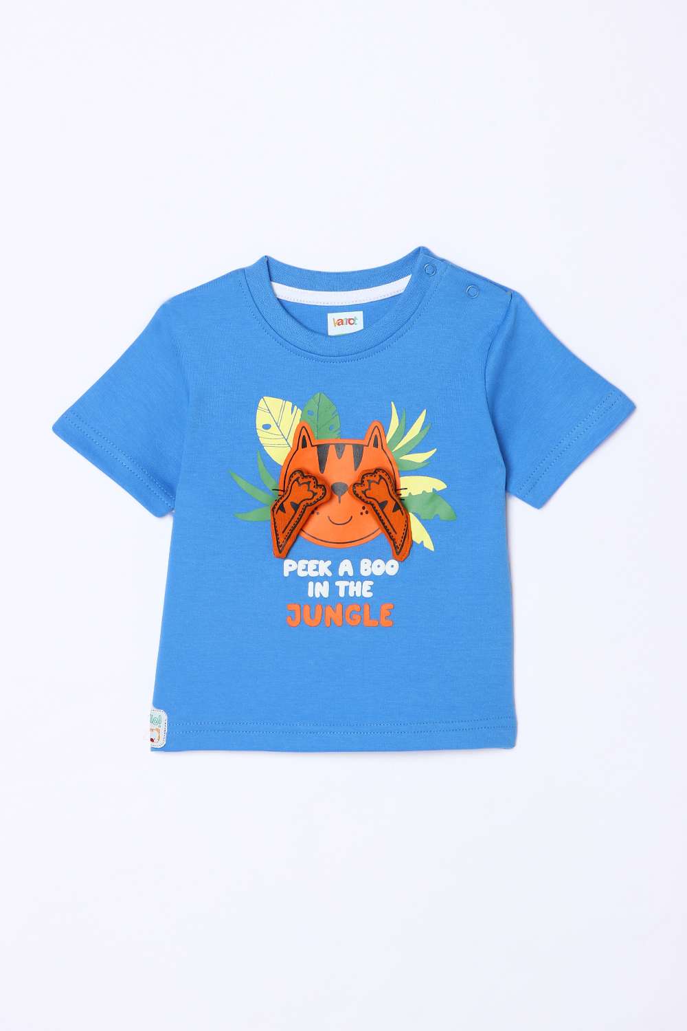 Character-Print-Blended-Fabric-Round-Neck-Infant-Boys-T-Shirt