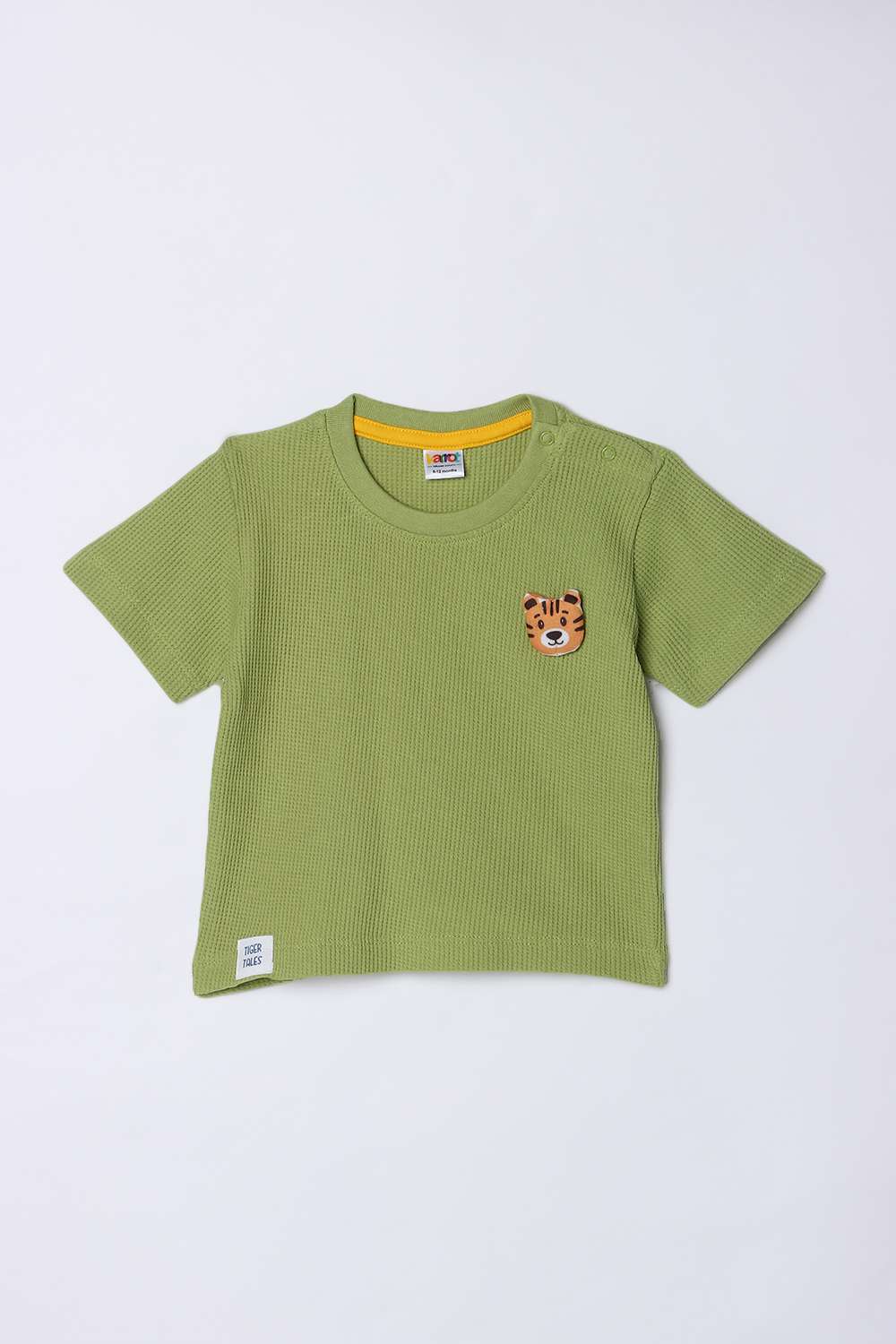 Character-Print-Blended-Fabric-Round-Neck-Infant-Boys-T-Shirt