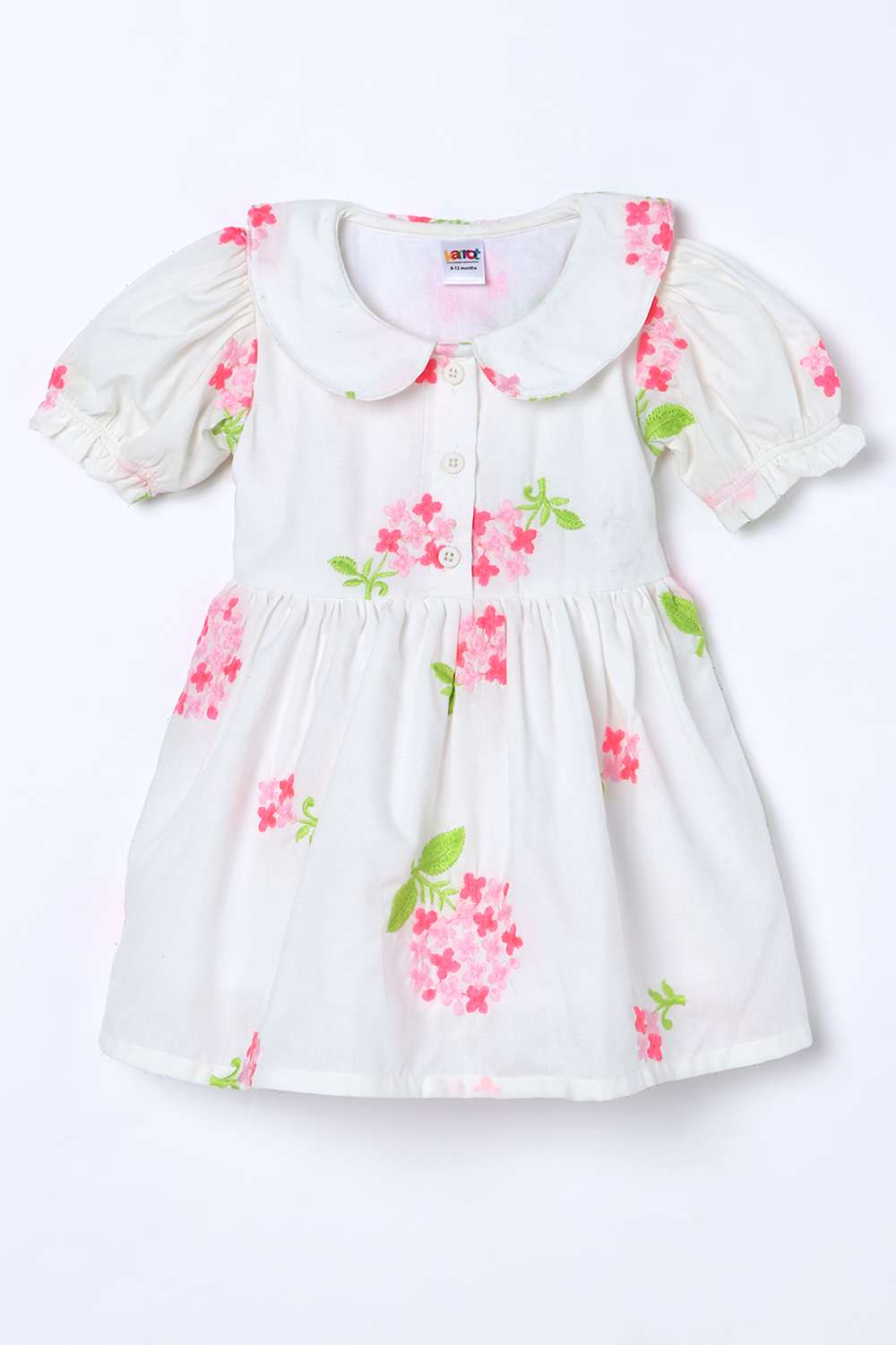 Embroidered-Poplin-Collared-Infant-Girls-Dress