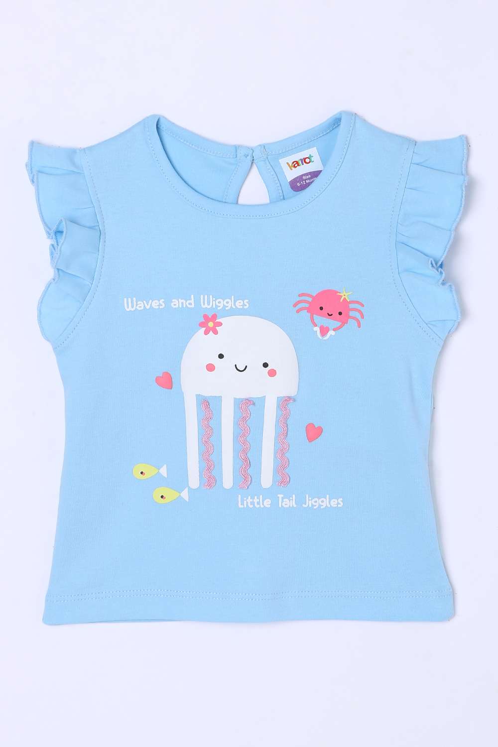 Solid-Cotton-Round-Neck-Infant-Girls-Top
