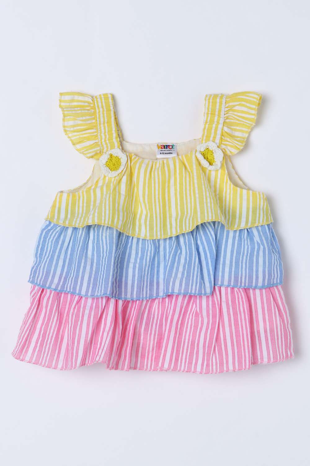 Solid-Cotton-Round-Neck-Infant-Girls-Top