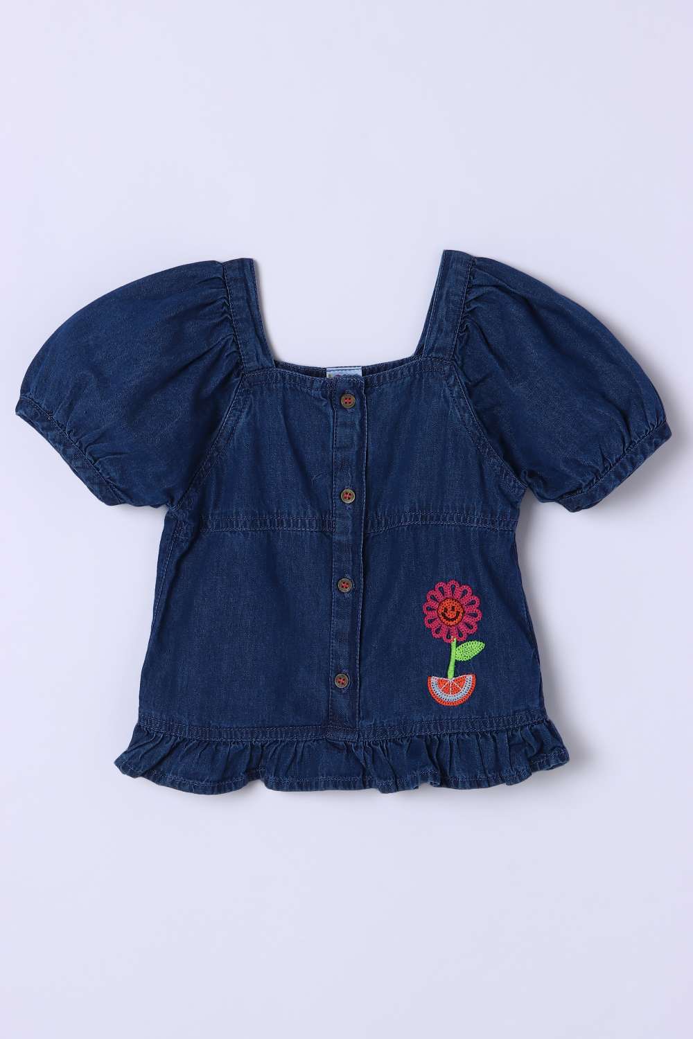 Solid-Cotton-Square-Neck-Infant-Girls-Top