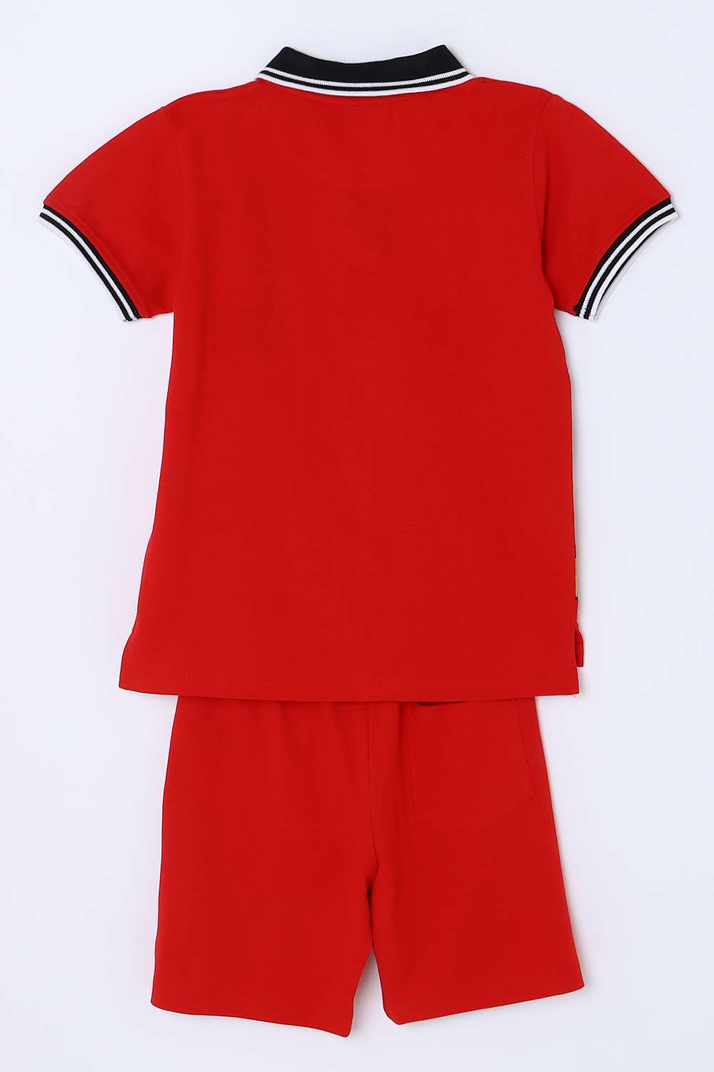 Graphic-Print-Cotton-Polo-Boys-Casual-Wear-Clothing-Set