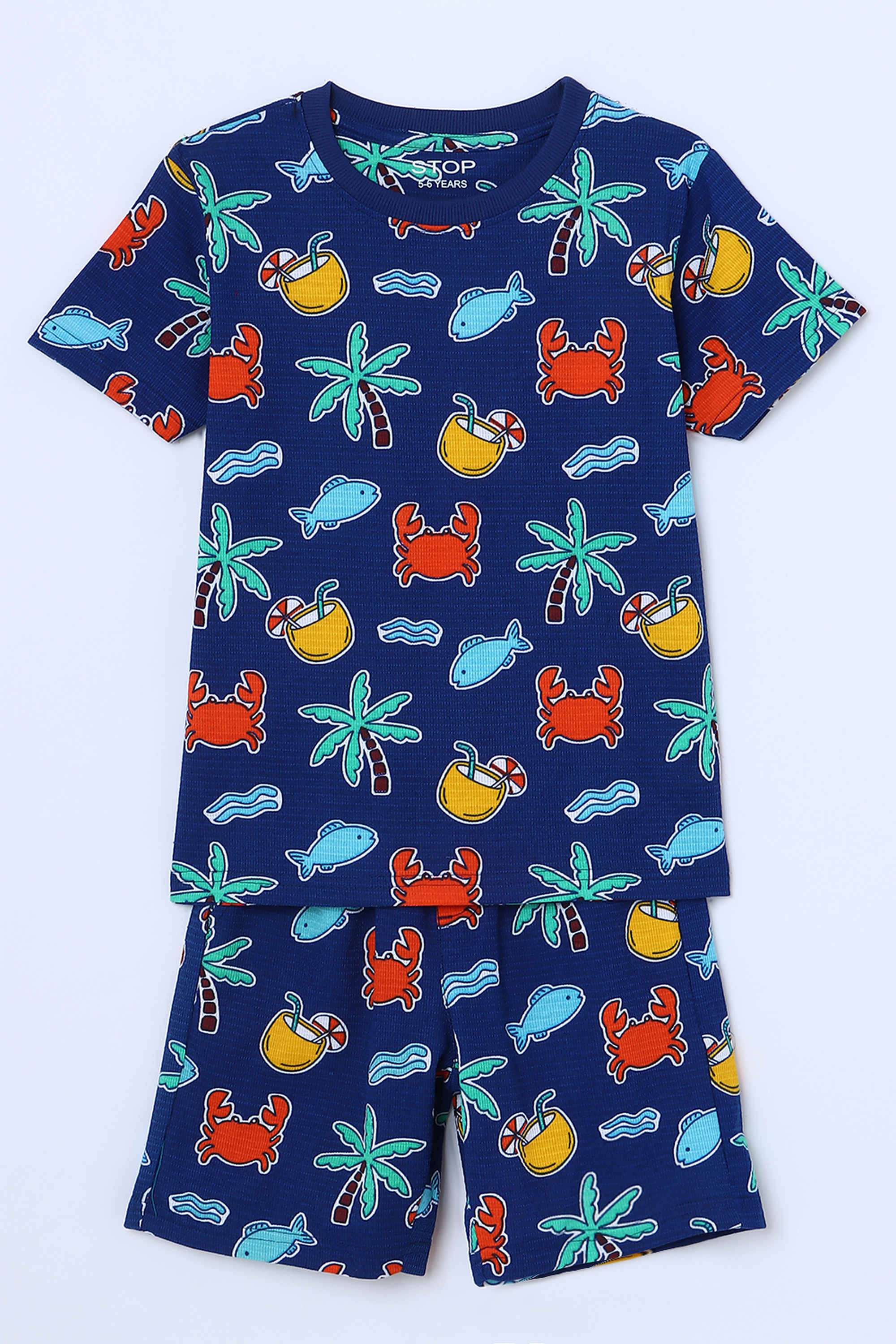 Printed-Cotton-Round-Neck-Boys-Casual-Wear-Clothing-Set