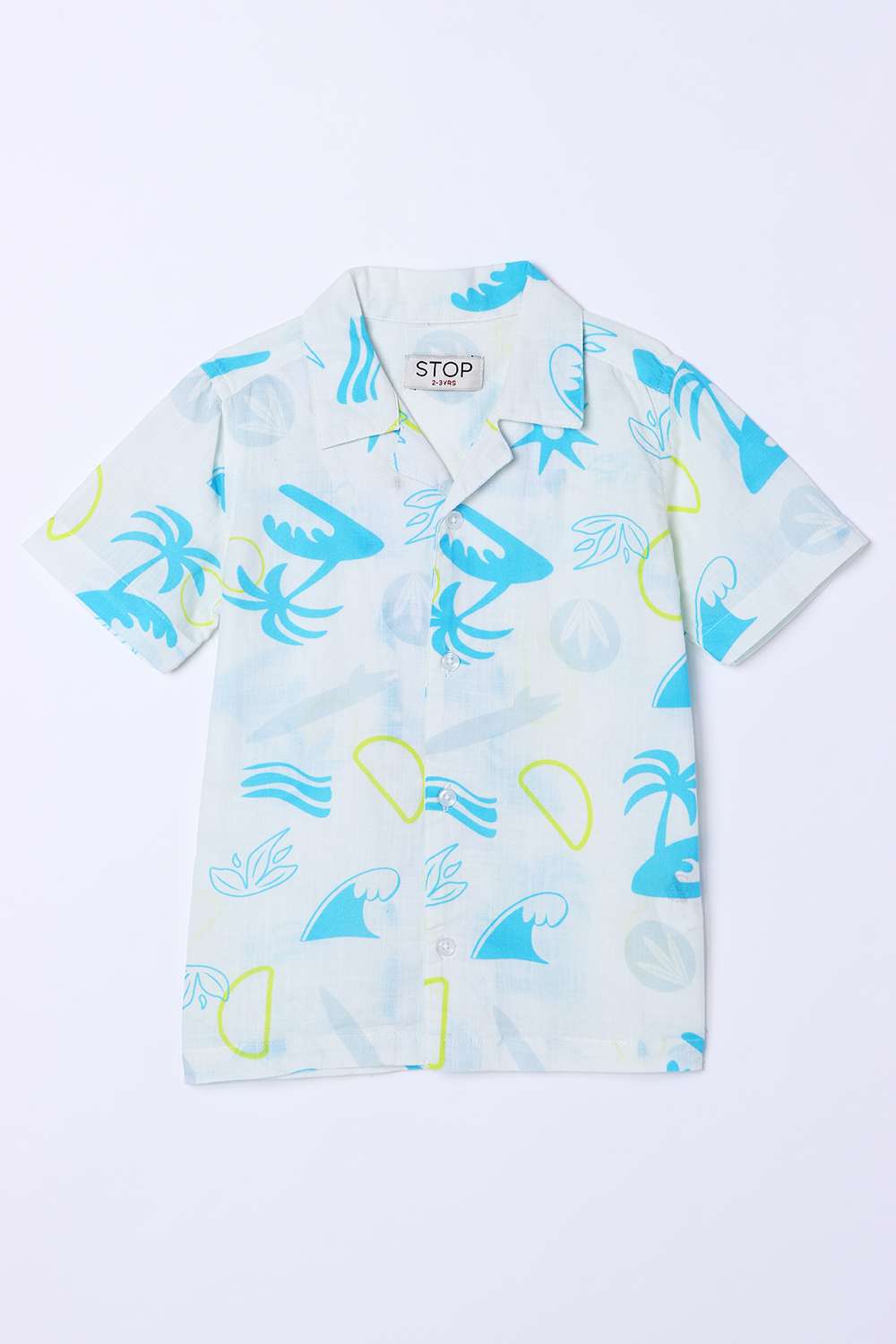 Printed-Blended-Fabric-Collared-Boys-Shirt