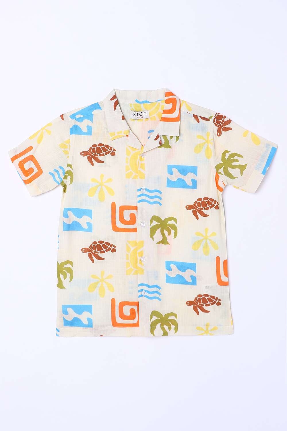 Printed-Blended-Fabric-Collared-Boys-Shirt