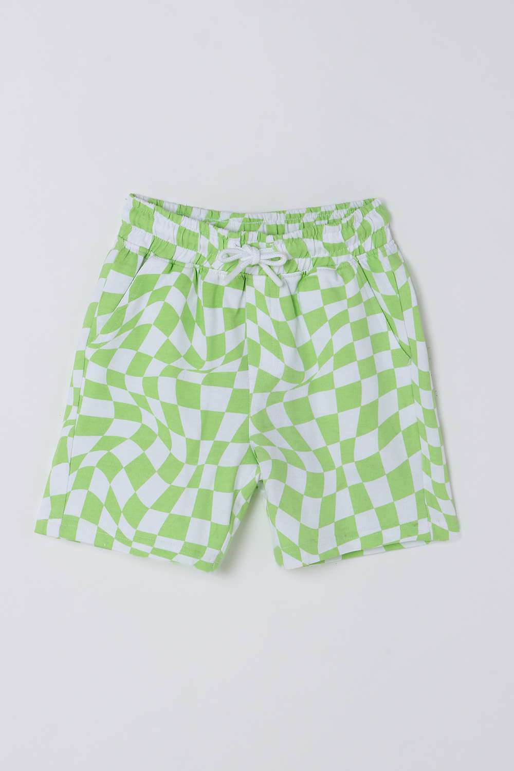 Checks-Blended-Fabric-Regular-Fit-Boys-Shorts
