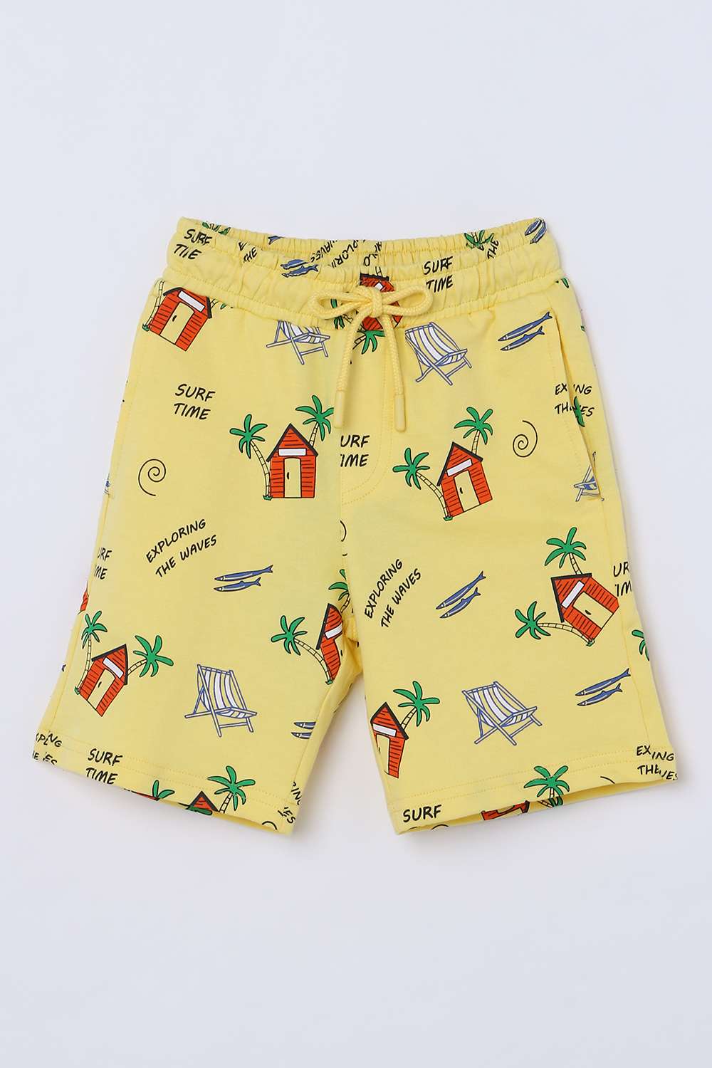Graphic-Print-Blended-Fabric-Regular-Fit-Boys-Shorts