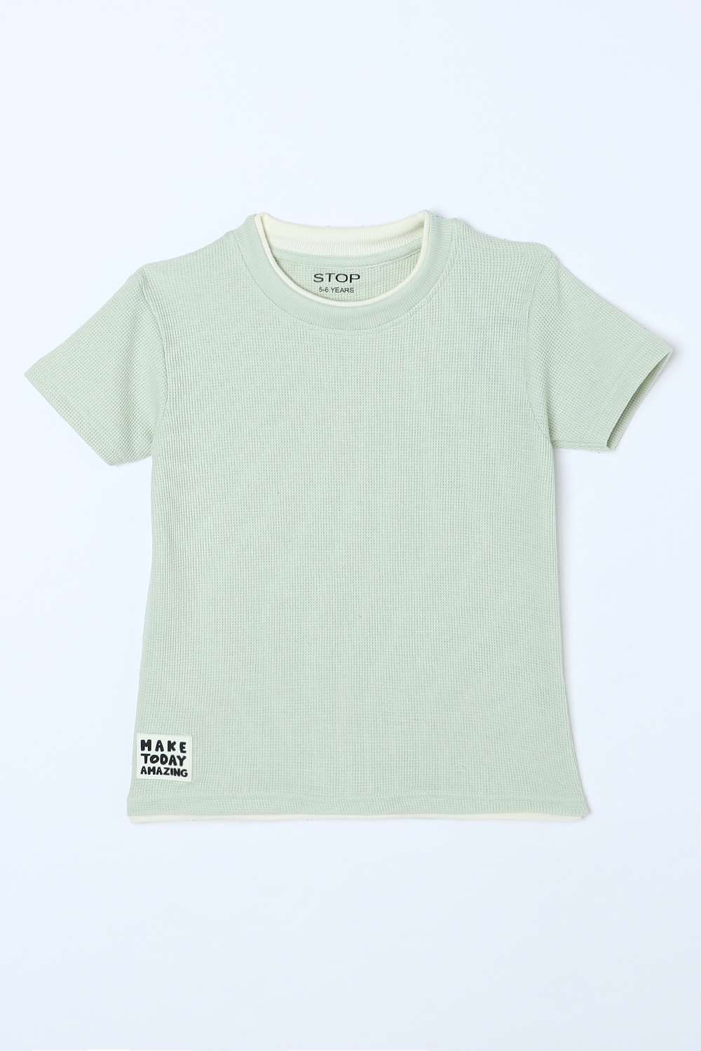Solid-Cotton-High-Neck-Boys-T-Shirt
