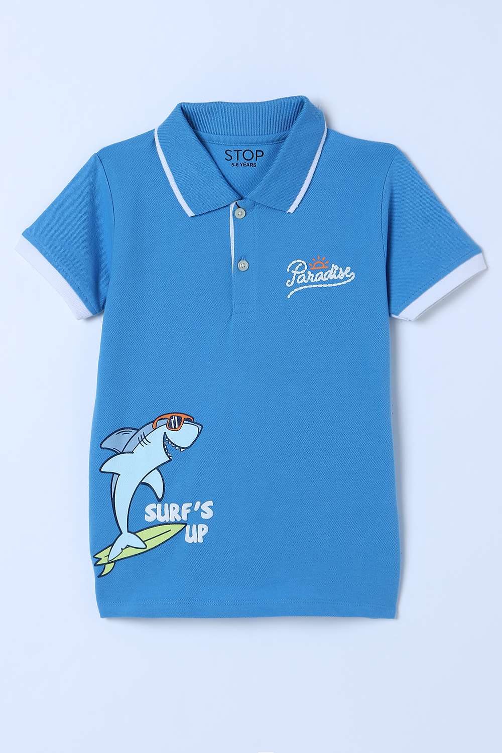 Graphic-Print-Cotton-Polo-Boys-T-Shirt