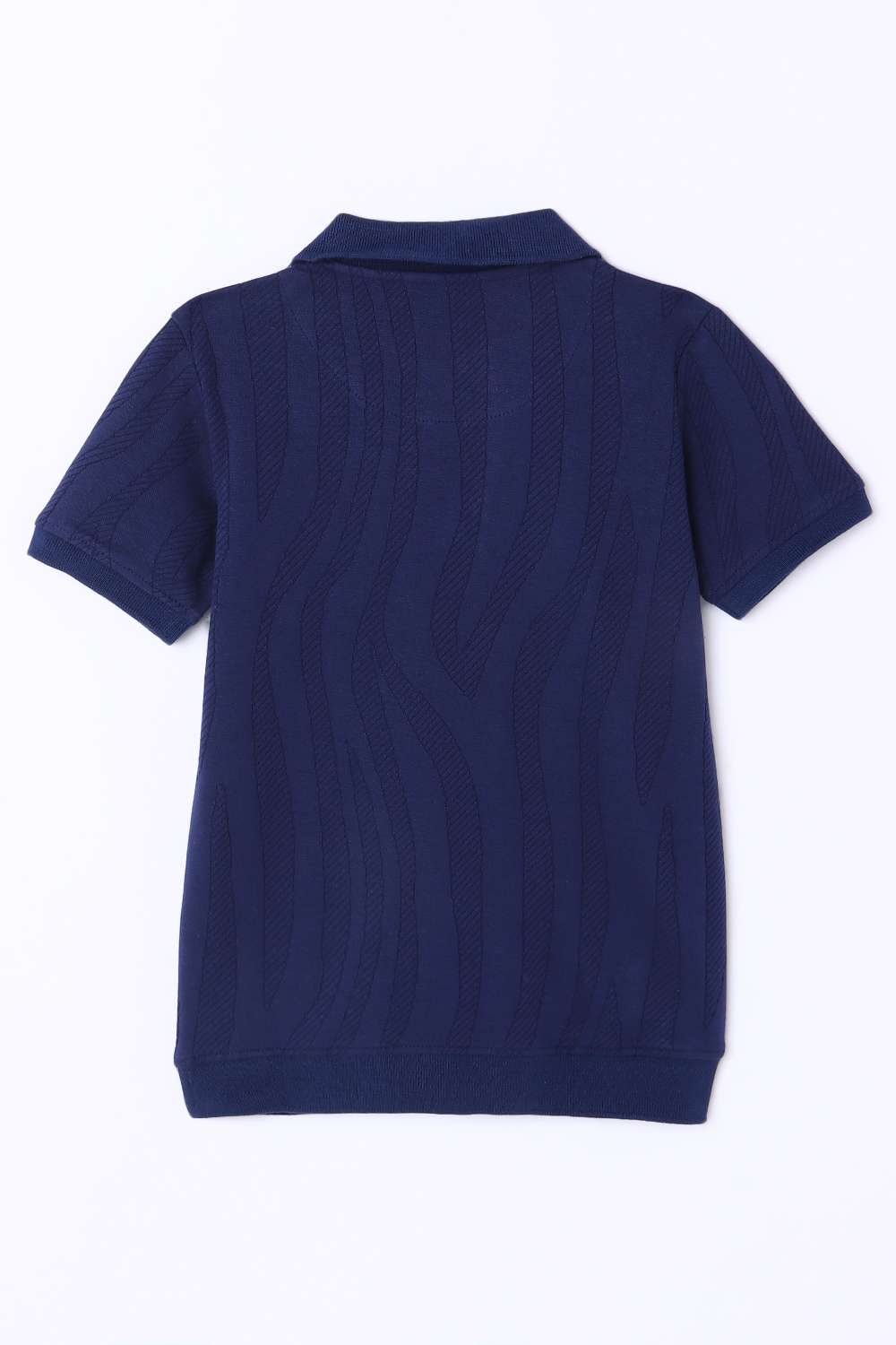 Textured-Blended-Fabric-Collared-Boys-T-Shirt